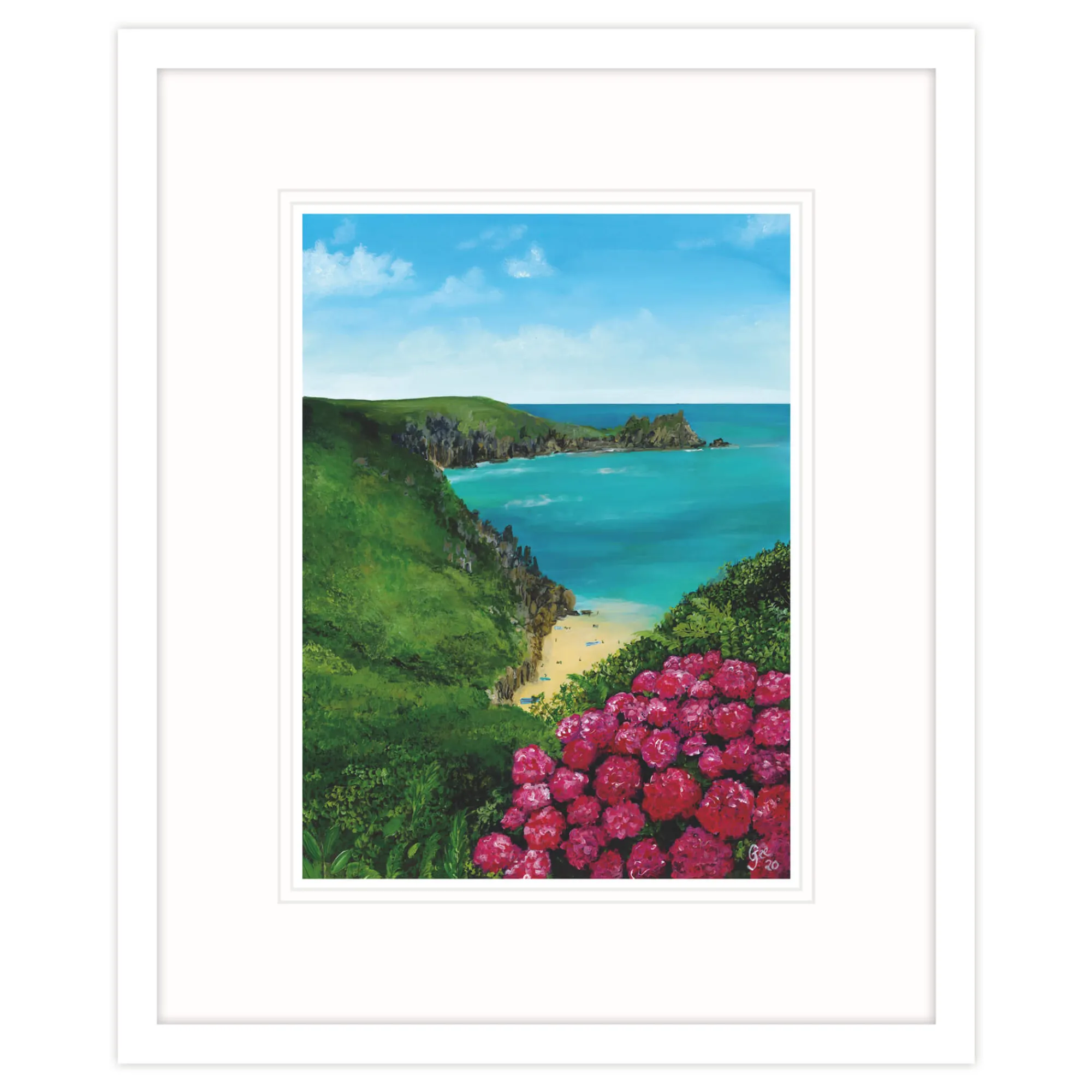 Cornwall|Coastal Scenes*Whistlefish Porthcurno Framed Print