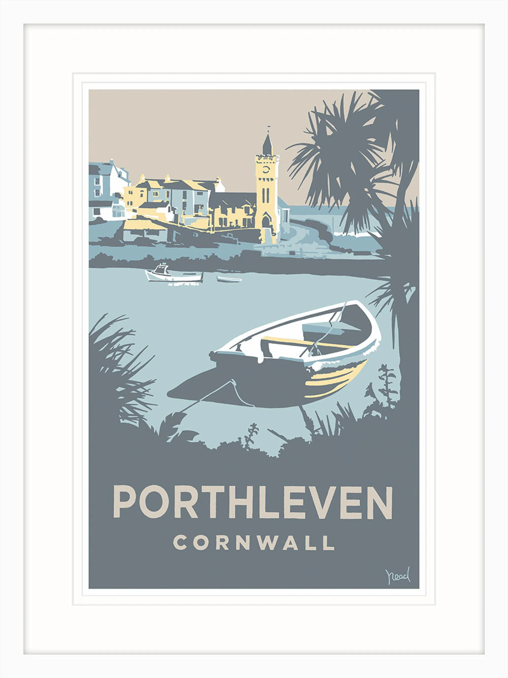 Cornwall|Travel*Whistlefish Porthleven Framed Print