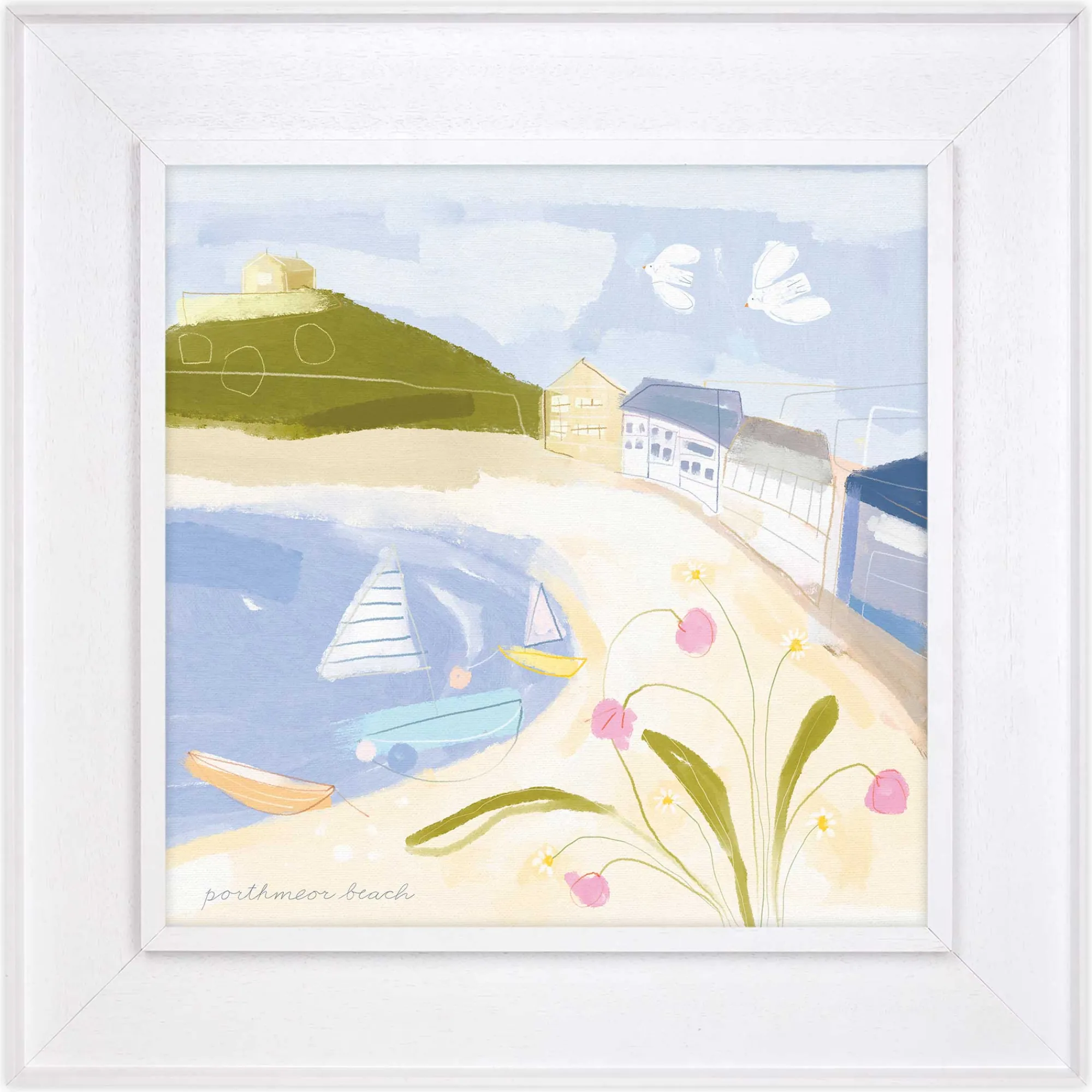 St Ives|Coastal Scenes*Whistlefish Porthmeor Beach Tray Framed Canvas