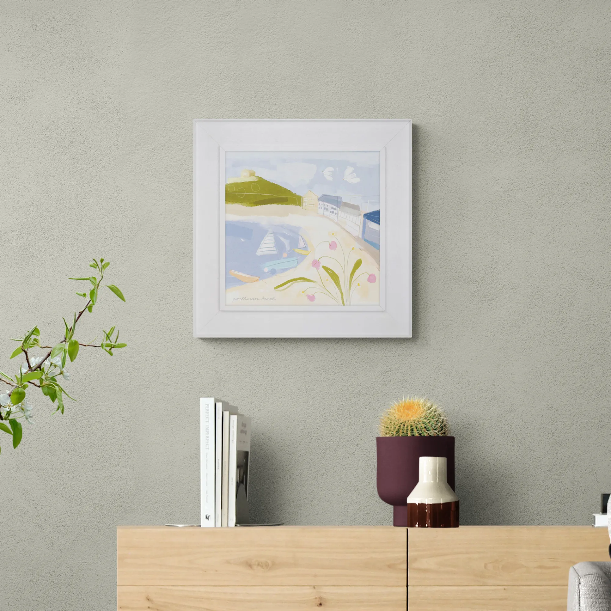 St Ives|Coastal Scenes*Whistlefish Porthmeor Beach Tray Framed Canvas