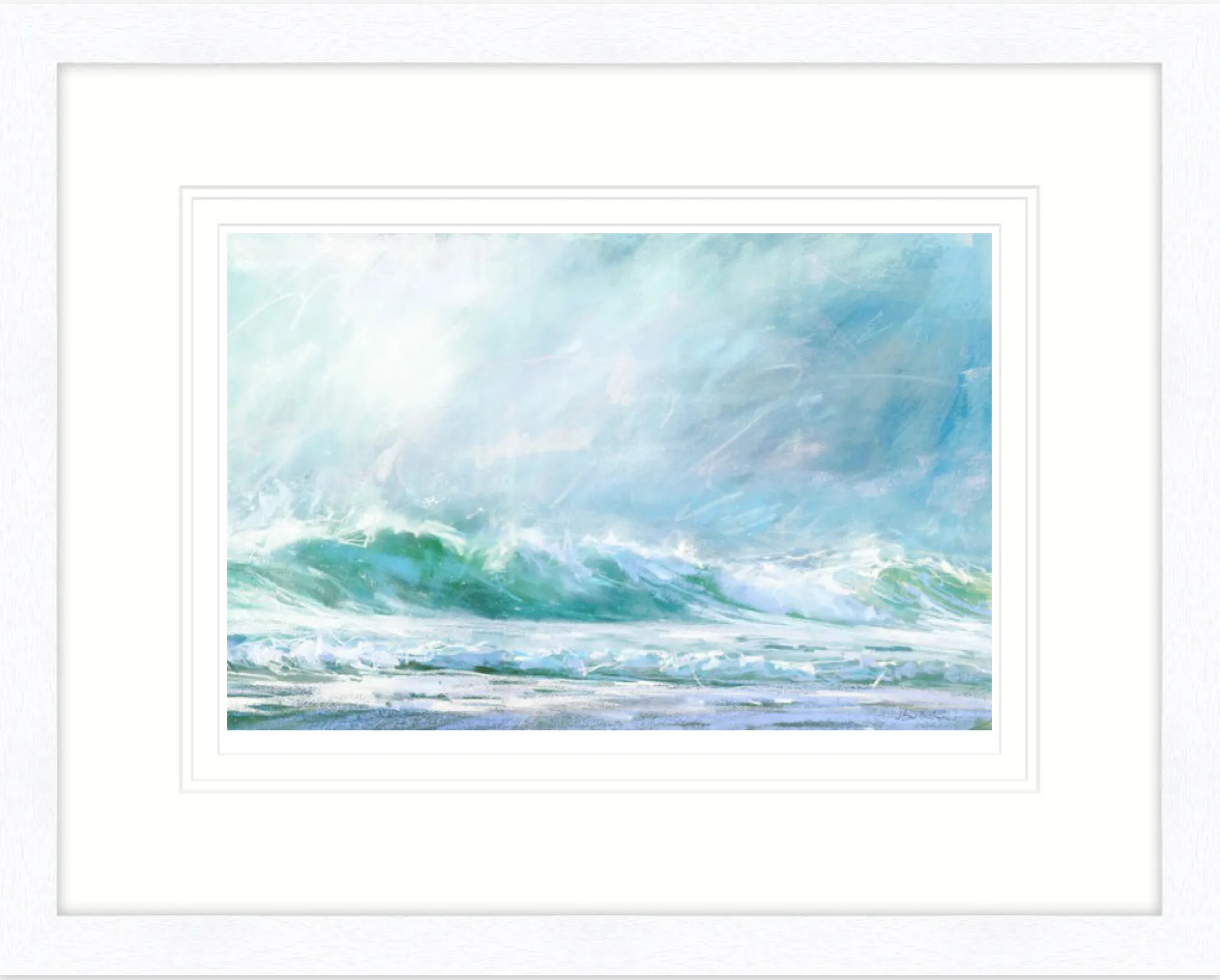St Ives|Cornwall*Whistlefish Porthmeor Breaker Framed Print