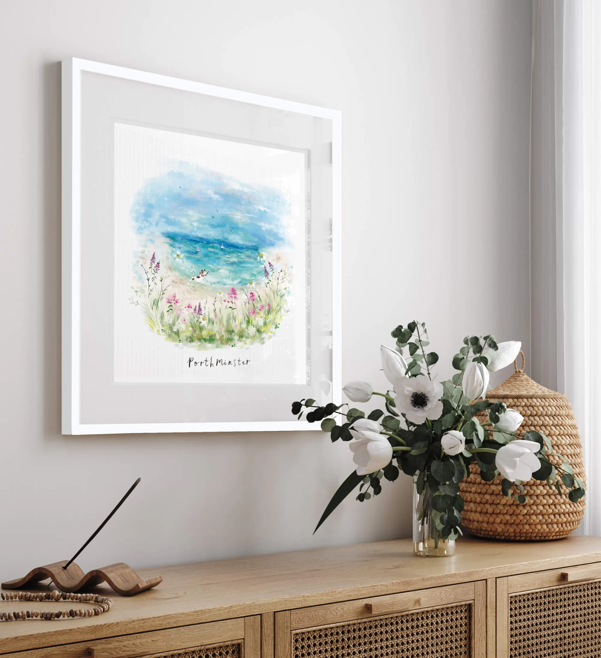 Cornwall|Coastal Scenes*Whistlefish Porthminster Dream View Sml Framed Print
