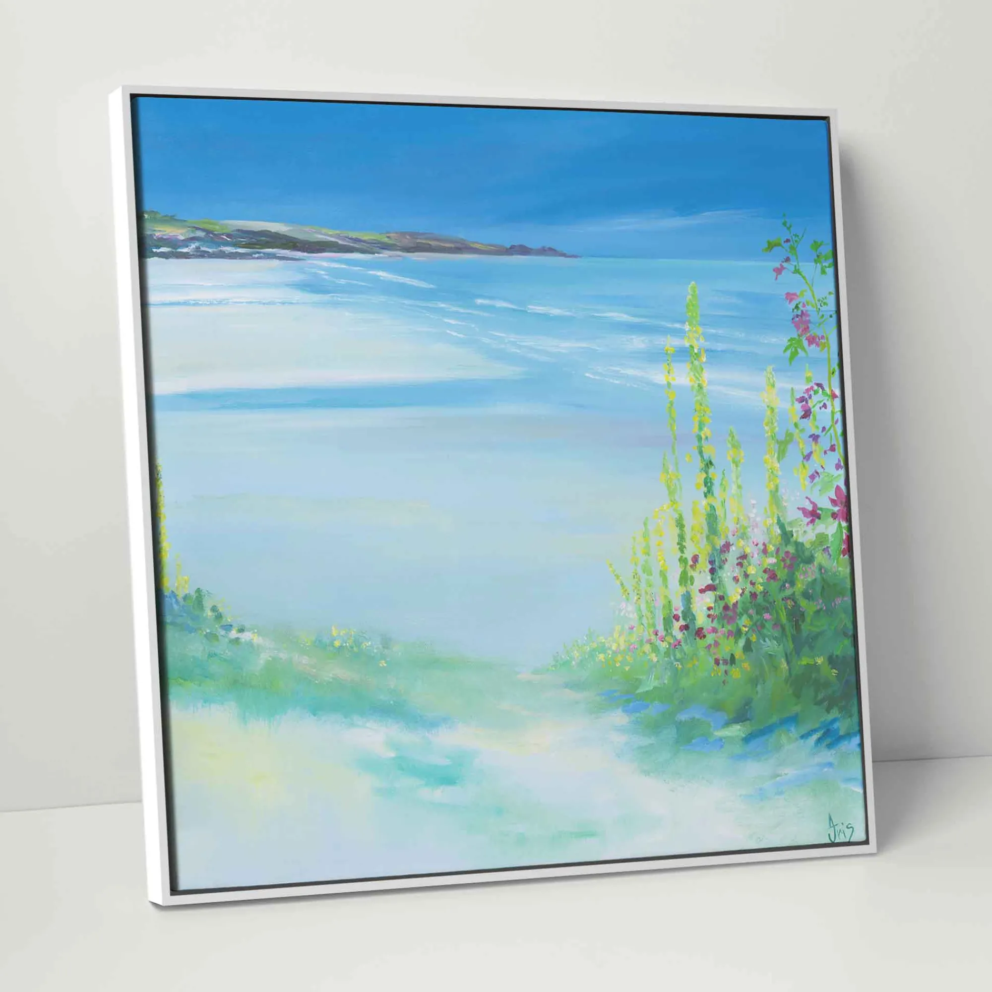 Coastal Scenes|Framed Canvas*Whistlefish Pretty Perranuthnoe Framed Canvas