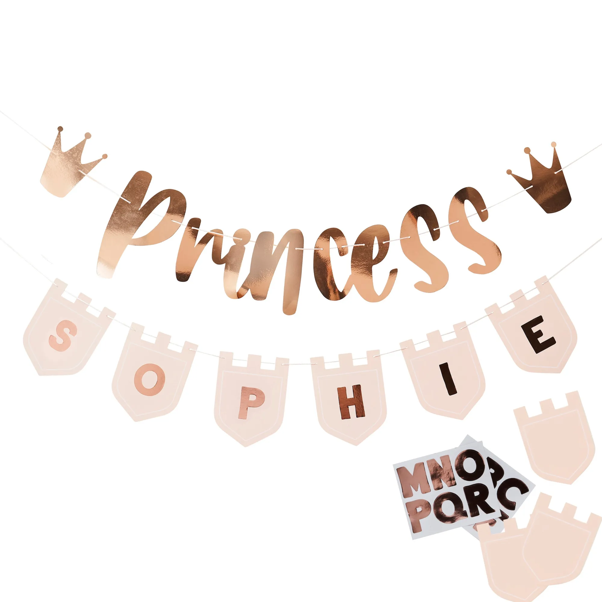 Decorations|Bunting & Garlands*Whistlefish Princess Bunting With Personalised Flags
