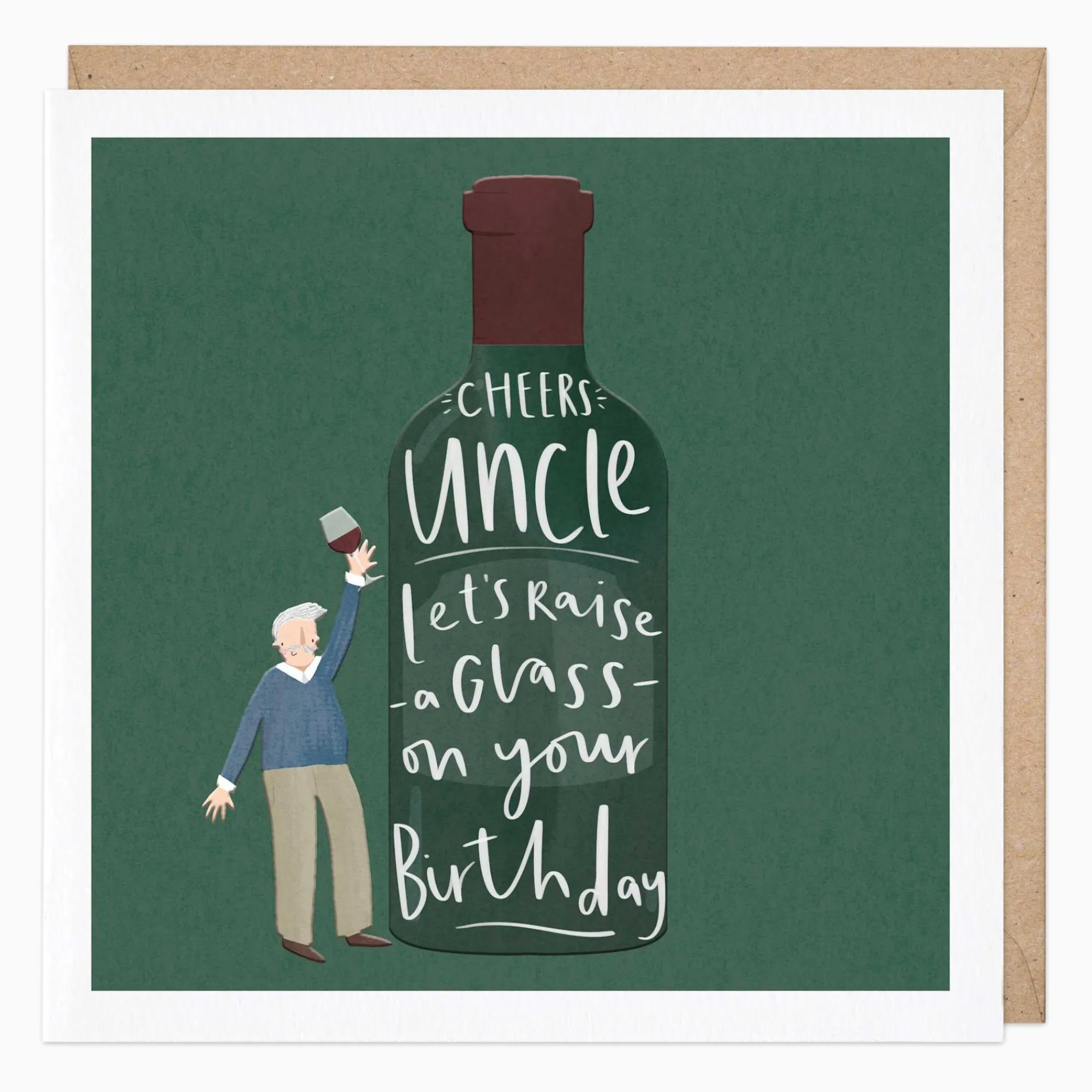 Birthday|For Relatives*Whistlefish Raise A Glass Uncle Birthday Card
