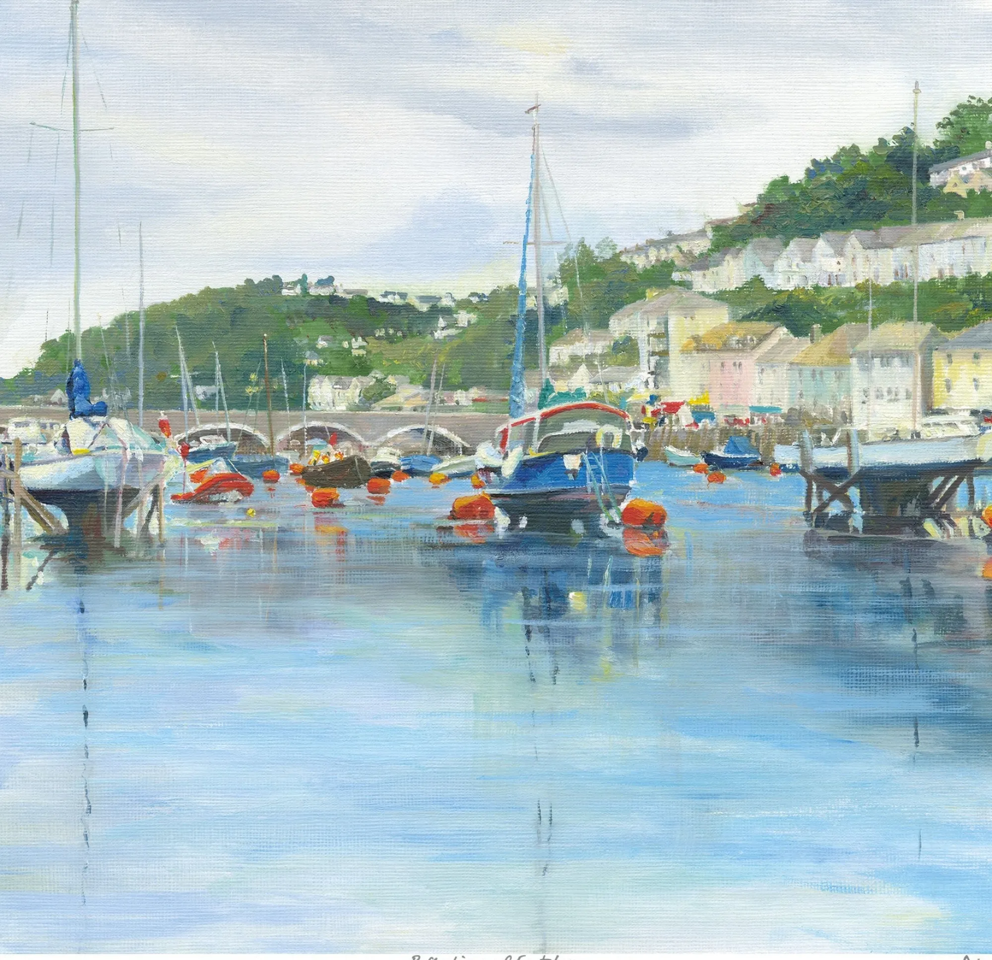 Unframed Prints*Whistlefish Reflections Of East, Looe Art Print