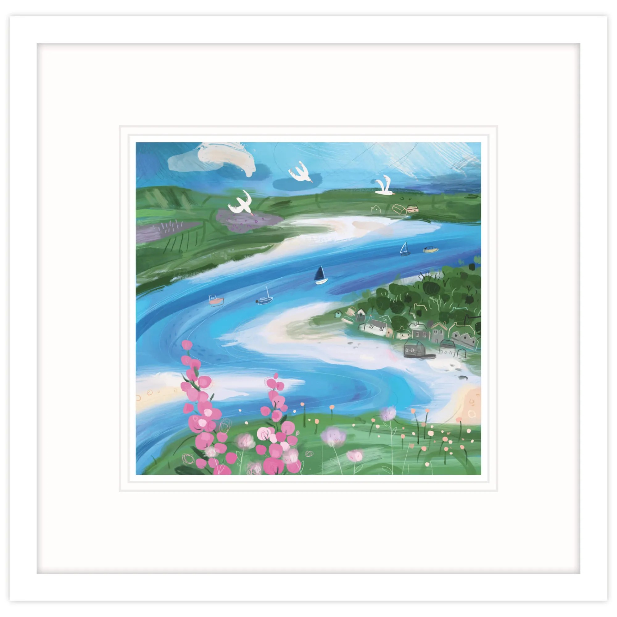 Cornwall|Coastal Scenes*Whistlefish Rock Beach Framed Print