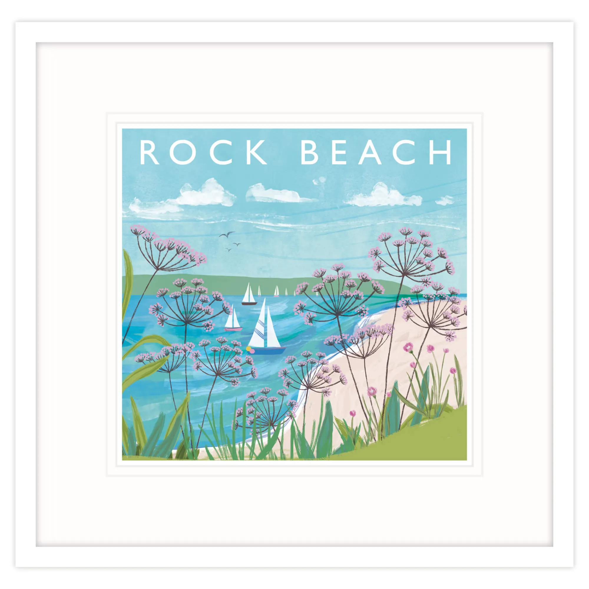 Cornwall|Coastal Scenes*Whistlefish Rock Beach Framed Print