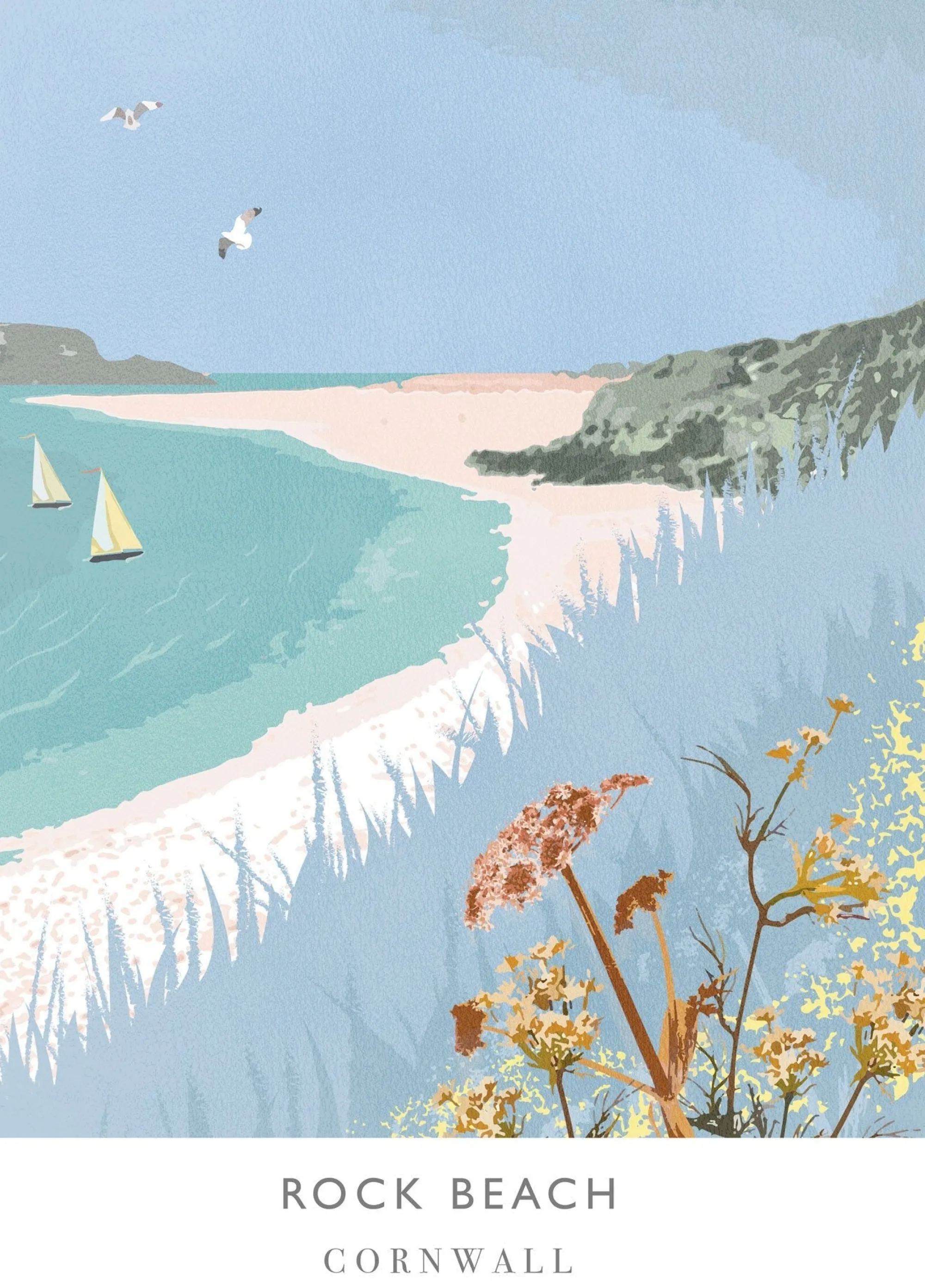 Unframed Prints*Whistlefish Rock Beach Large Art Print