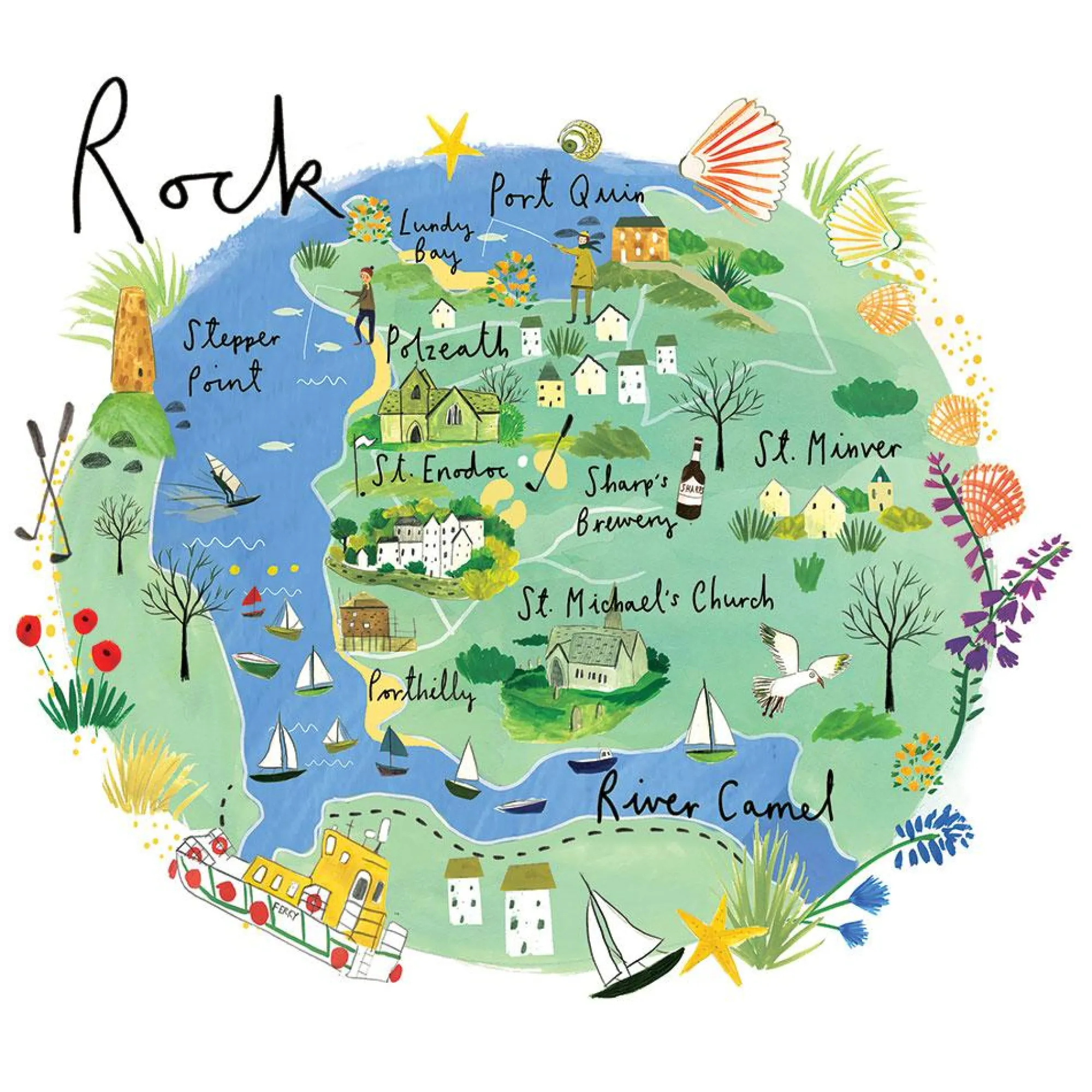 Unframed Prints*Whistlefish Rock Map Art Print