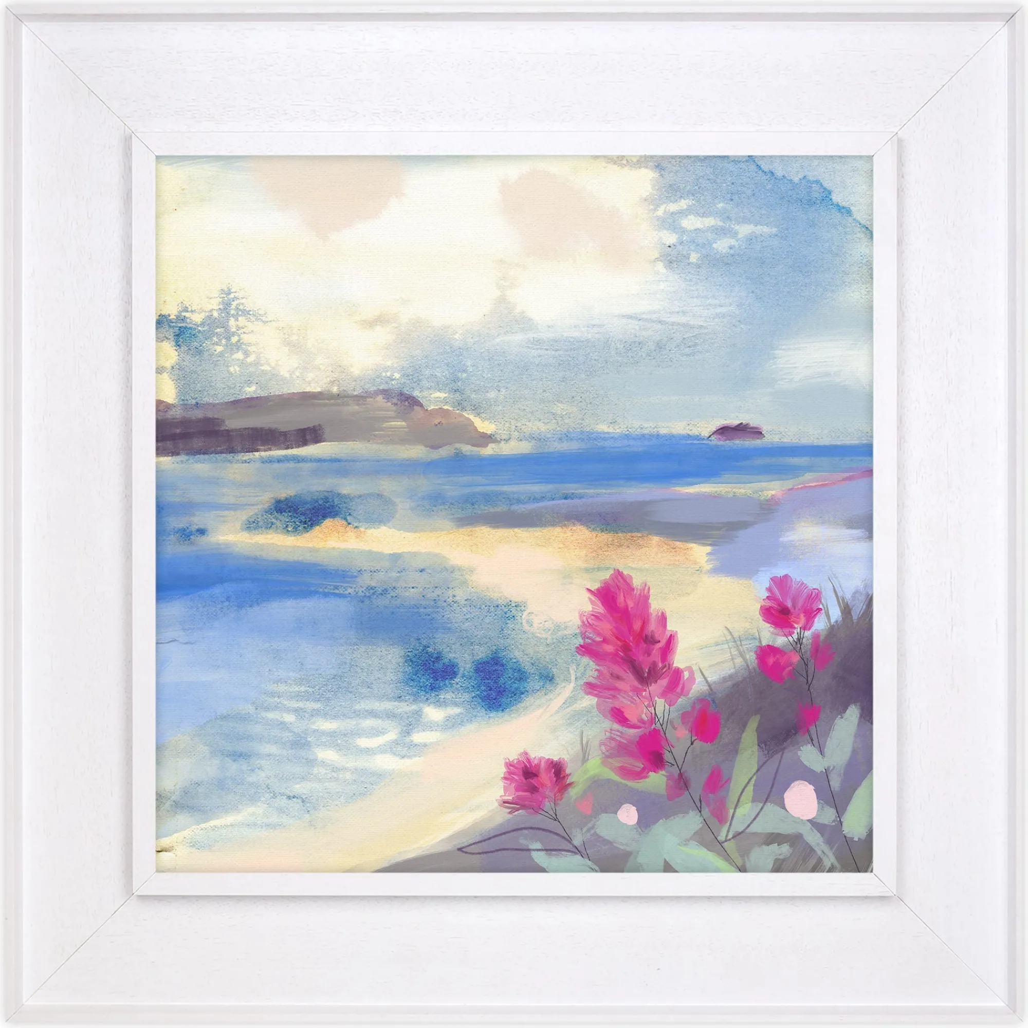 Cornwall|Floral & Flowers*Whistlefish Rock Tray Framed Canvas