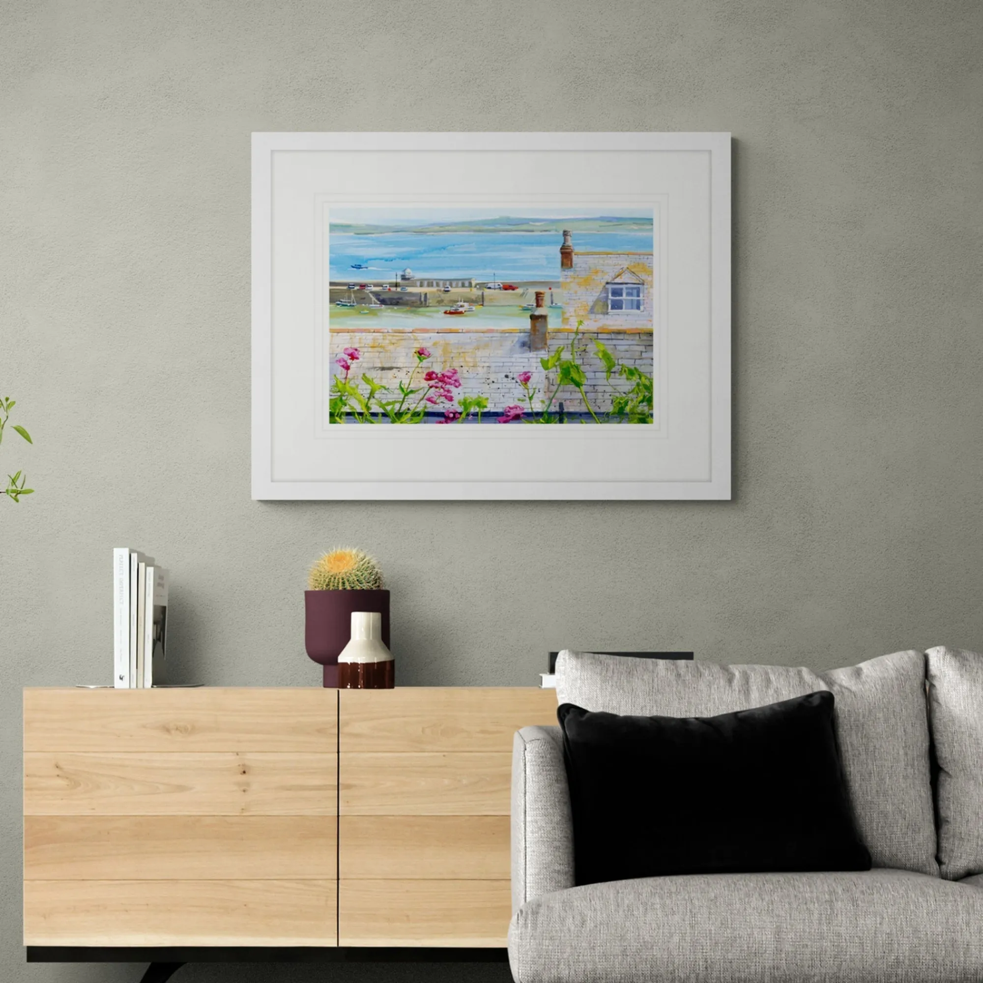 Unframed Prints*Whistlefish Rooftops & Harbour Medium Art Print