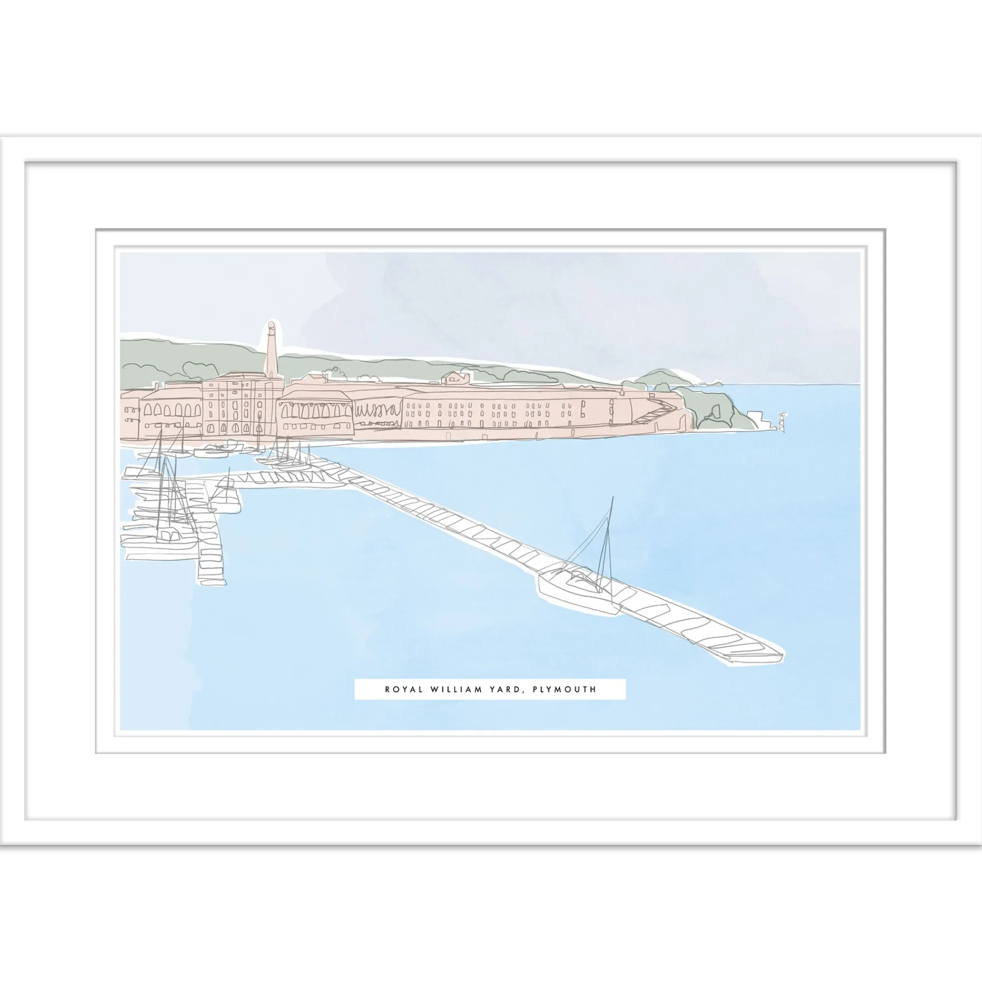 Coastal Scenes|Boat & Sailing*Whistlefish Royal Willaim Yard Large Framed Print