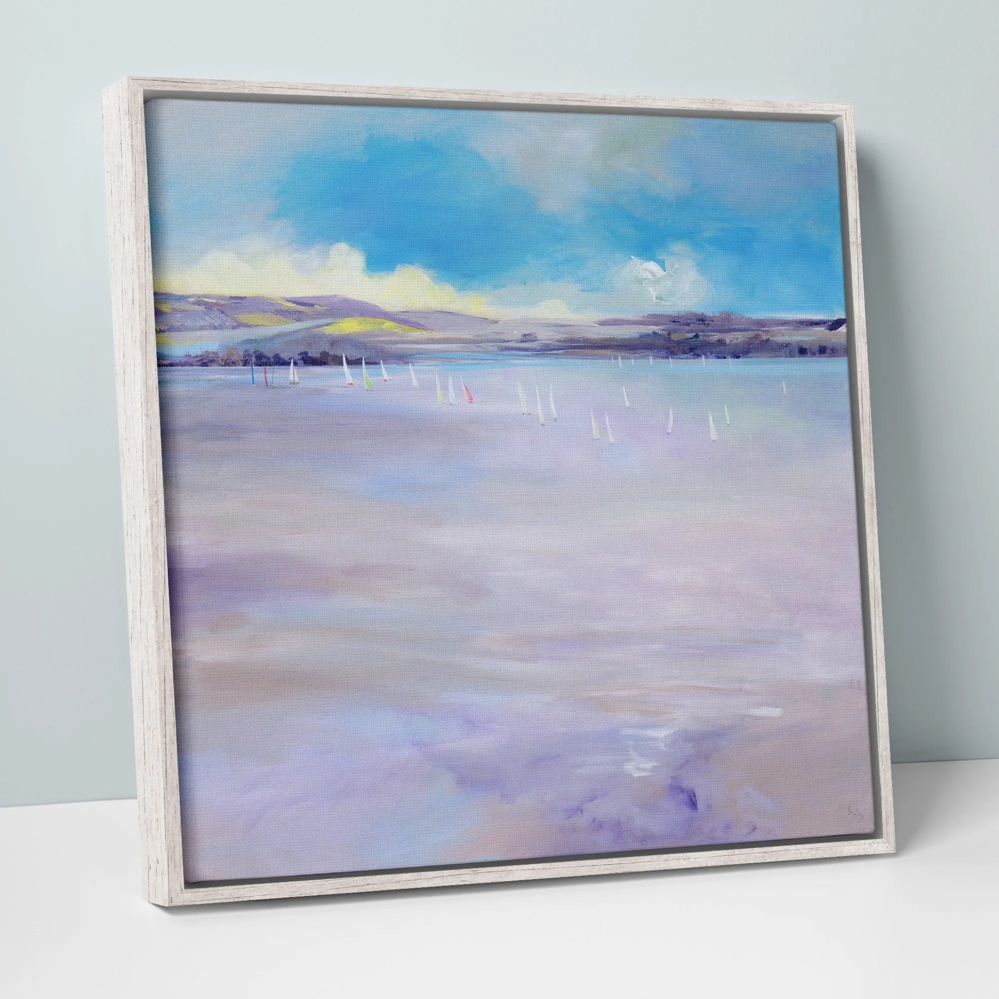 Coastal Scenes|Framed Canvas*Whistlefish Sailing Framed Canvas