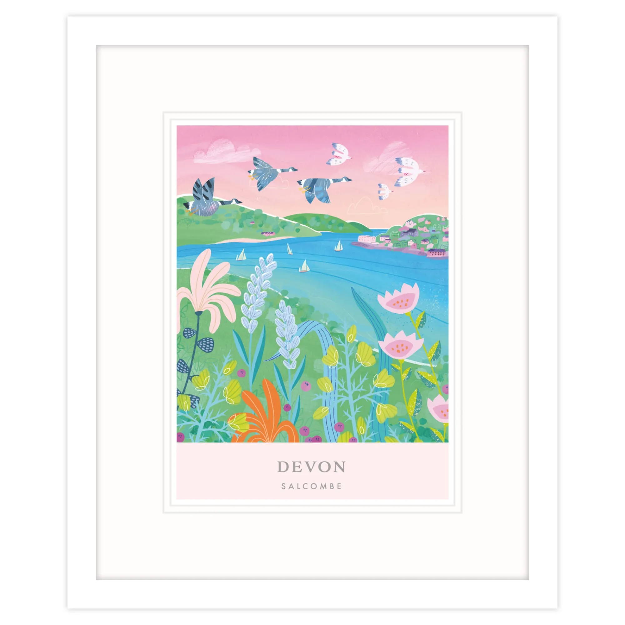 Framed Prints*Whistlefish Salcombe Brights Framed Print