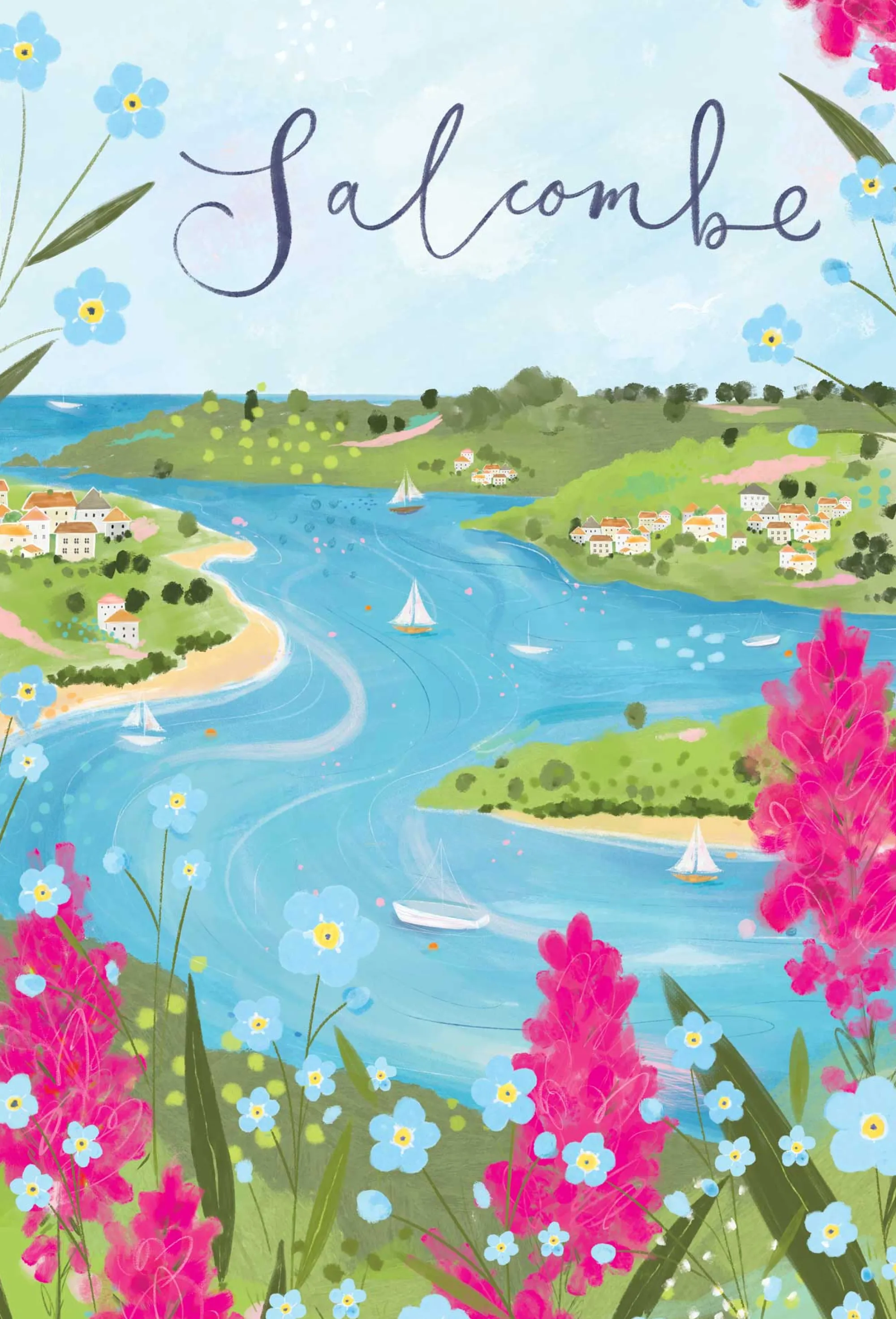 Unframed Prints*Whistlefish Salcombe Large Art Print