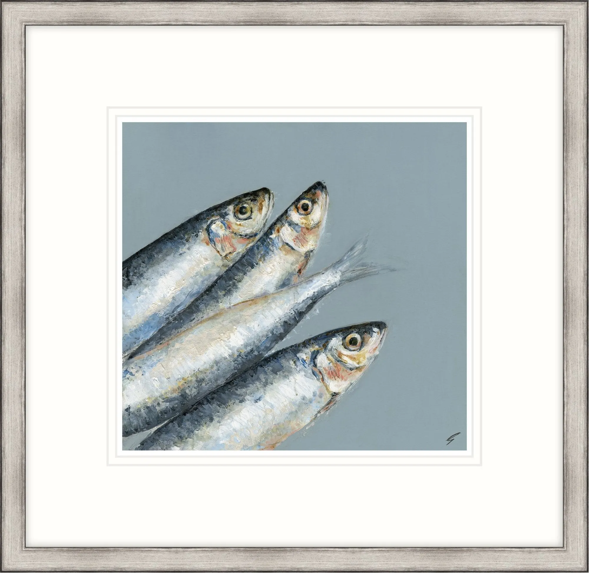 Animal|Framed Prints*Whistlefish Sardines Large Framed Print
