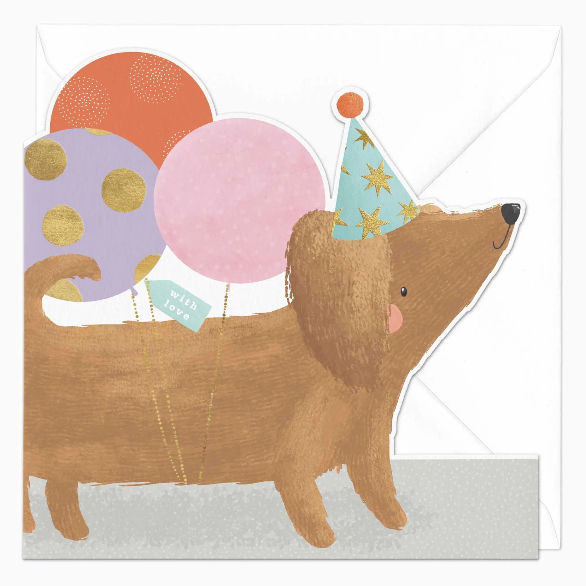 Birthday|For Children*Whistlefish Sausage Dog Birthday Cut-Out Card