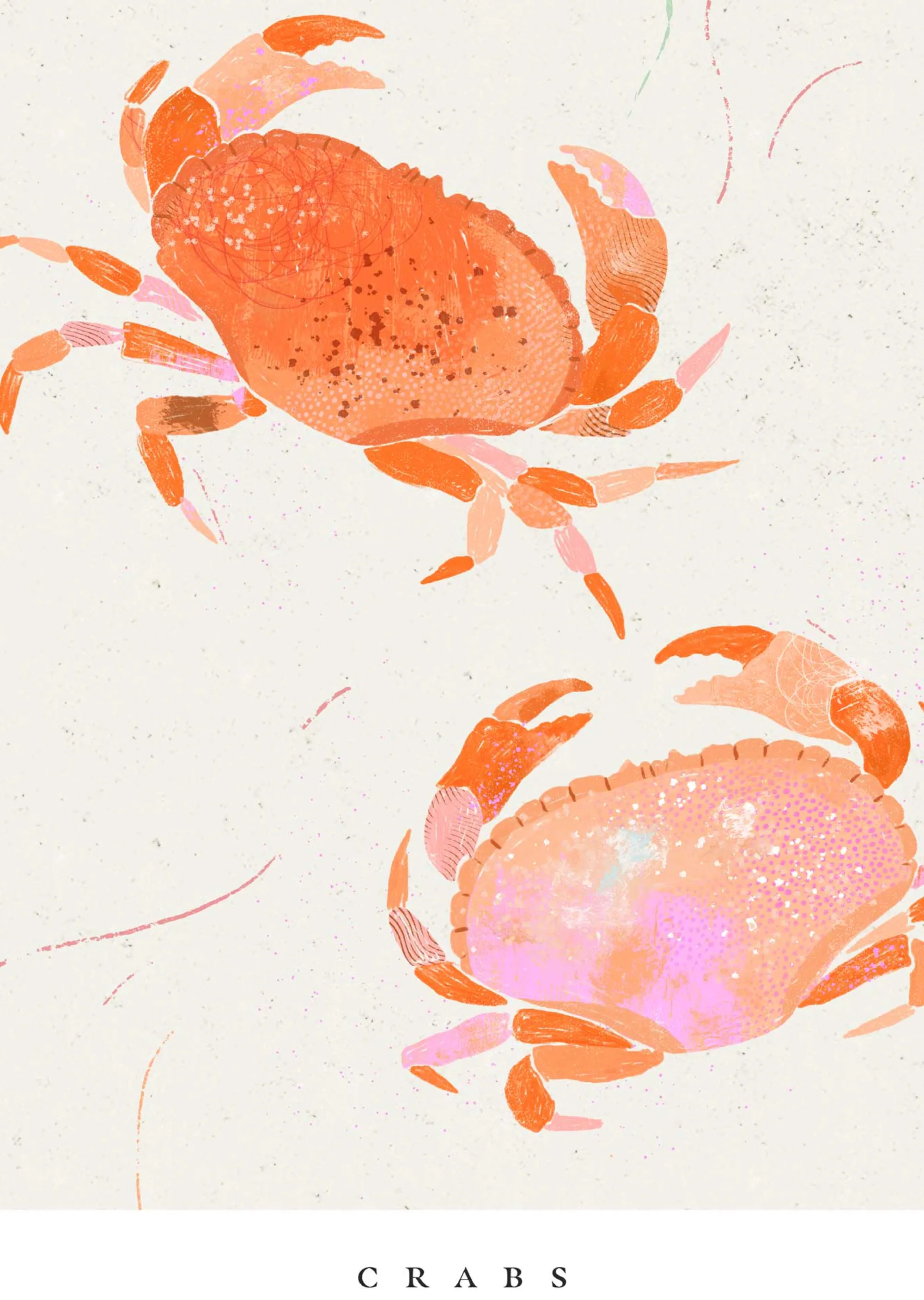 Seagrass|Unframed Prints*Whistlefish Seagrass Crabs Small Art Print