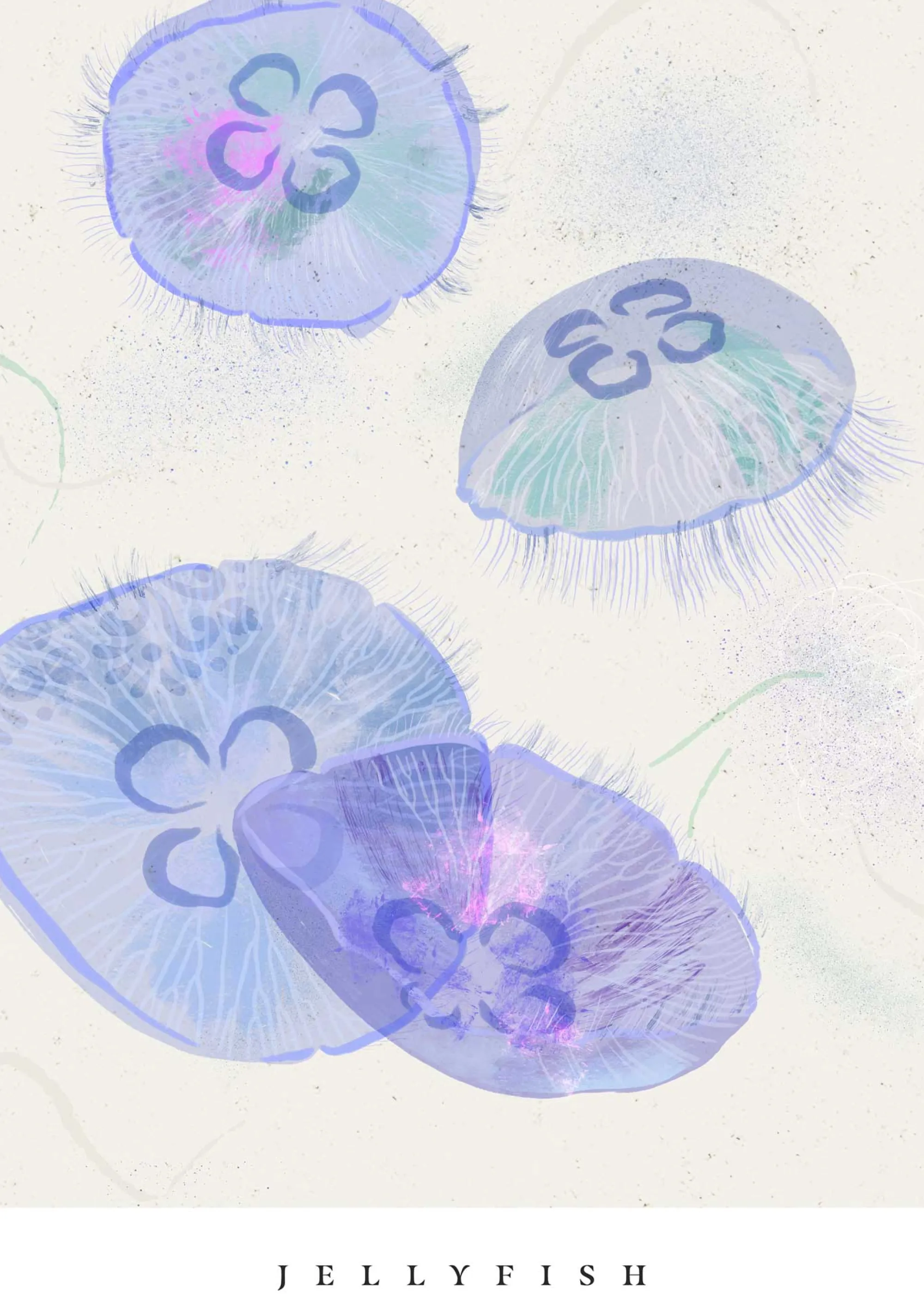 Seagrass|Unframed Prints*Whistlefish Seagrass Jellyfish Small Art Print