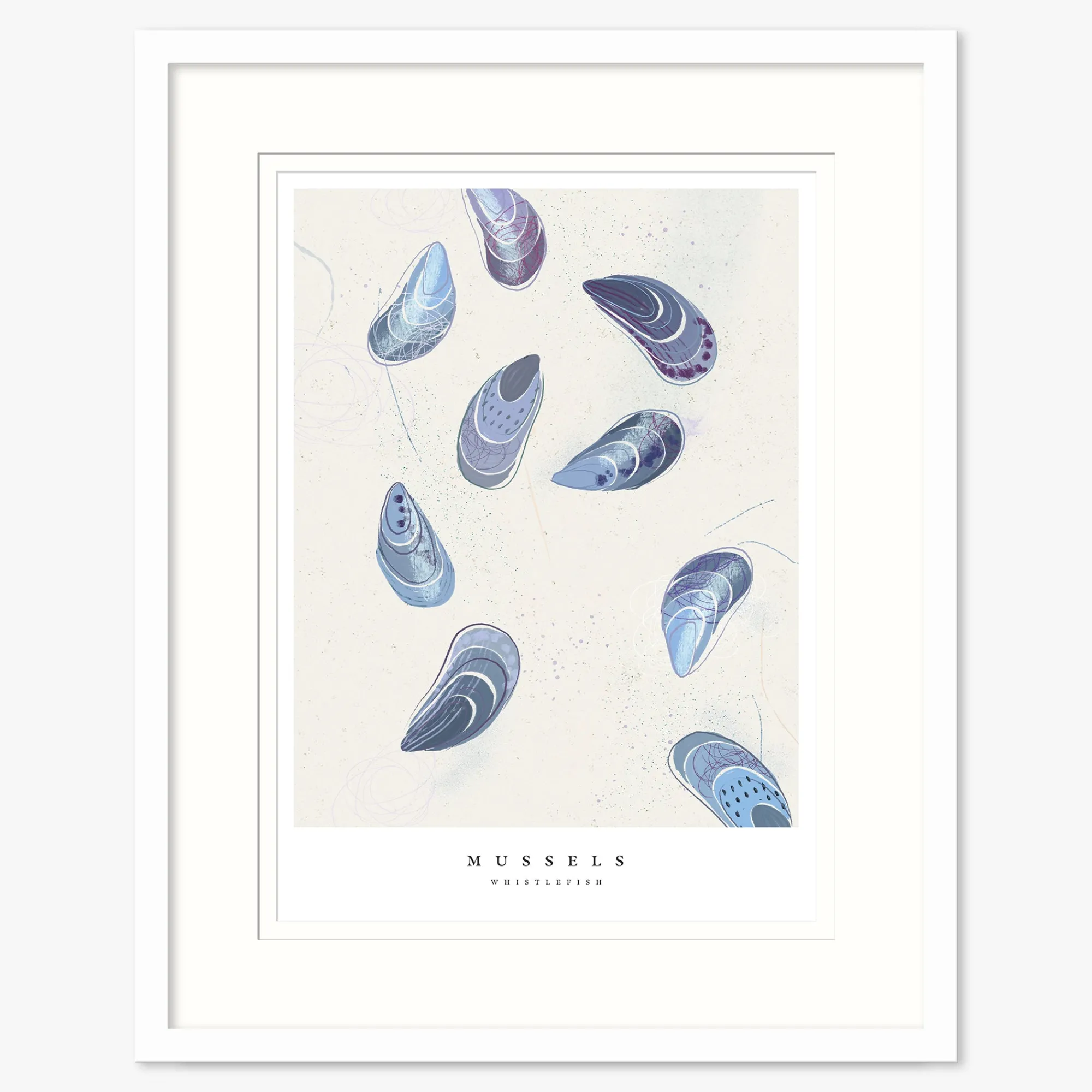 Seagrass|Coastal Scenes*Whistlefish Seagrass Mussels Small Framed Print
