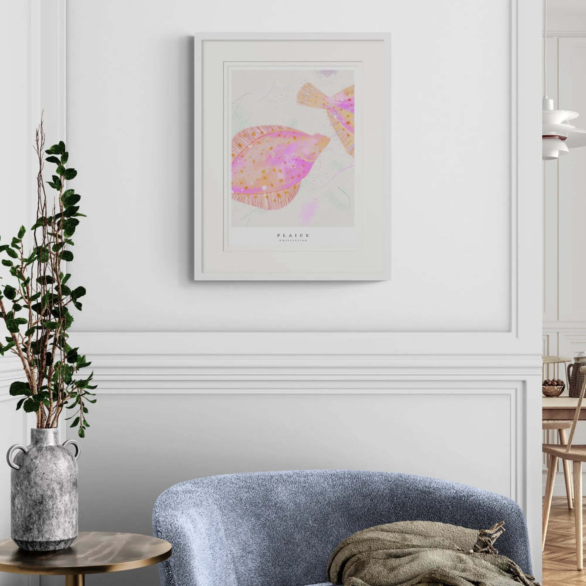 Seagrass|Coastal Scenes*Whistlefish Seagrass Plaice Large Framed Print