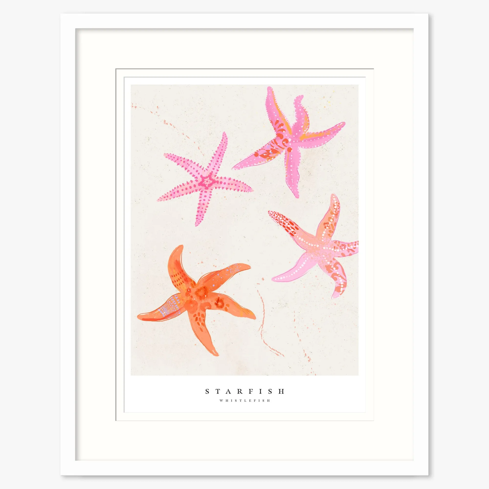 Seagrass|Coastal Scenes*Whistlefish Seagrass Starfish Small Framed Print