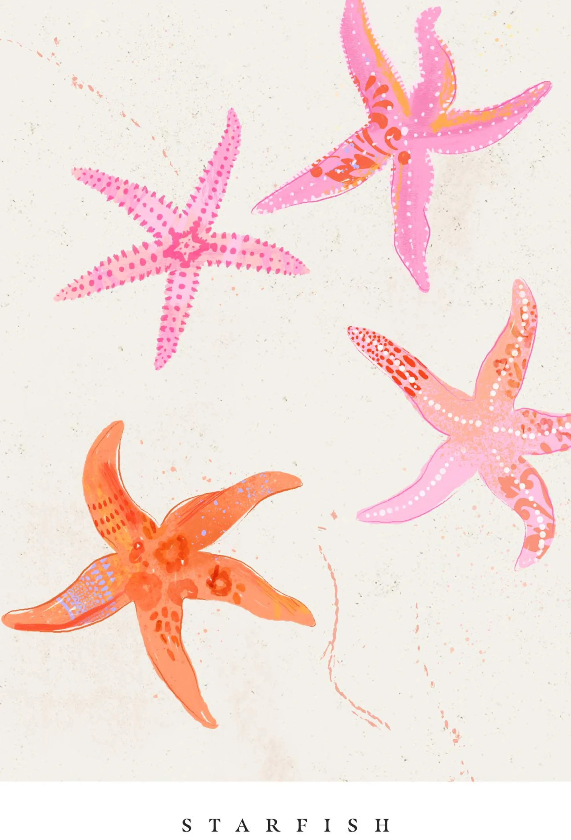Seagrass|Coastal Scenes*Whistlefish Seagrass Starfish Small Framed Print