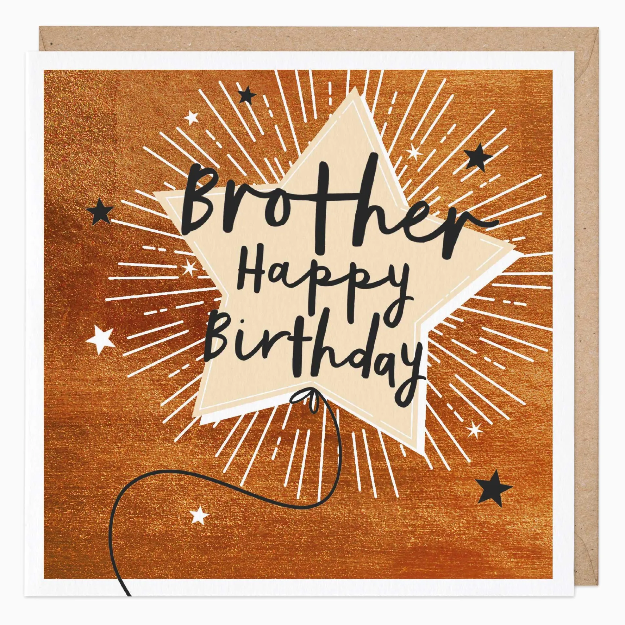 Birthday|For Relatives*Whistlefish Shining Star Brother Birthday Card