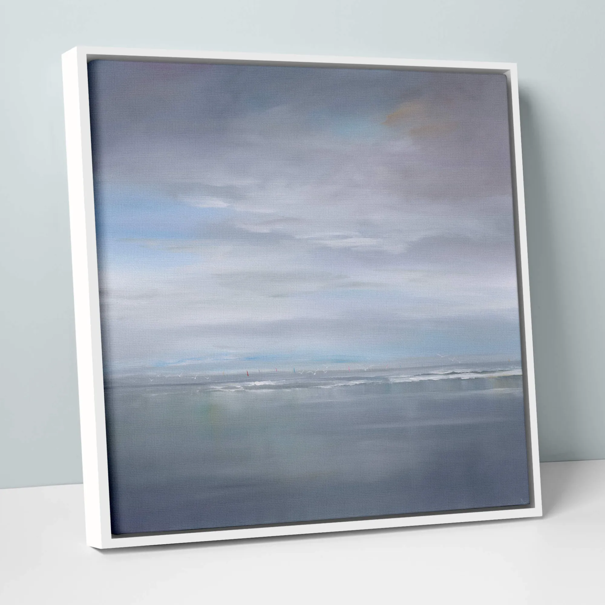 Coastal Scenes|Framed Canvas*Whistlefish Silver Surf Framed Canvas