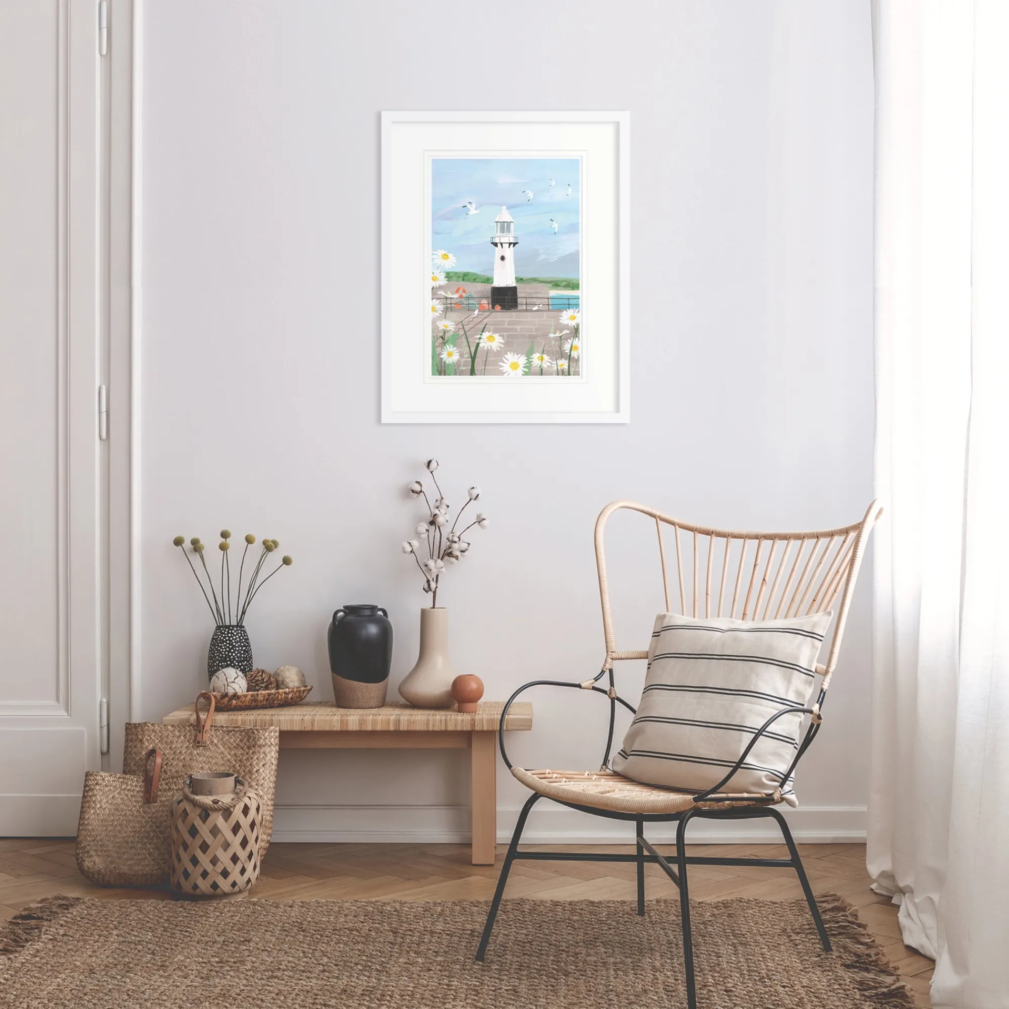 St Ives|Travel*Whistlefish Smeaton's Pier St Ives Framed Print