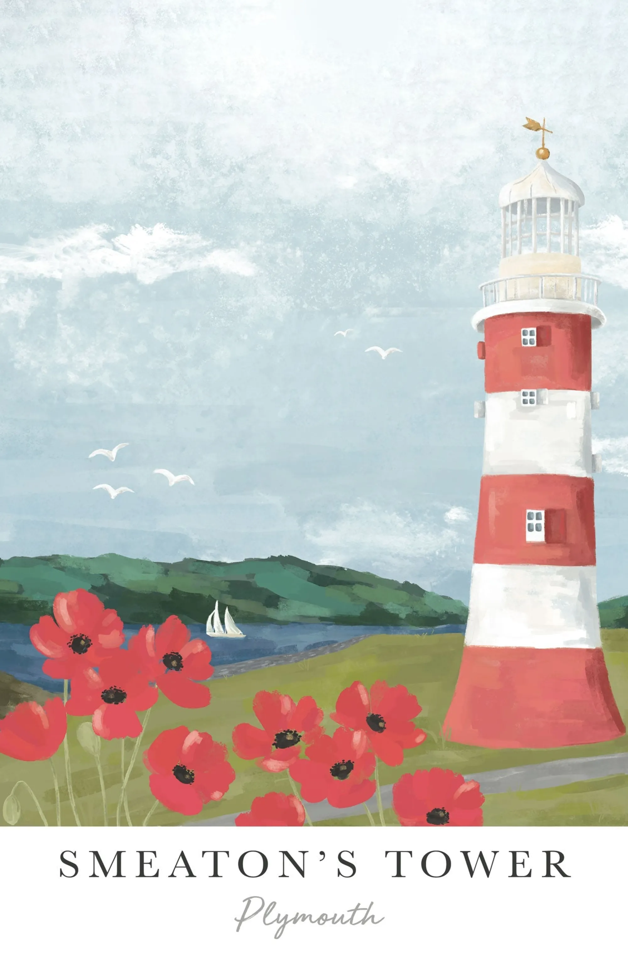 Unframed Prints*Whistlefish Smeatons Tower Large Art Print