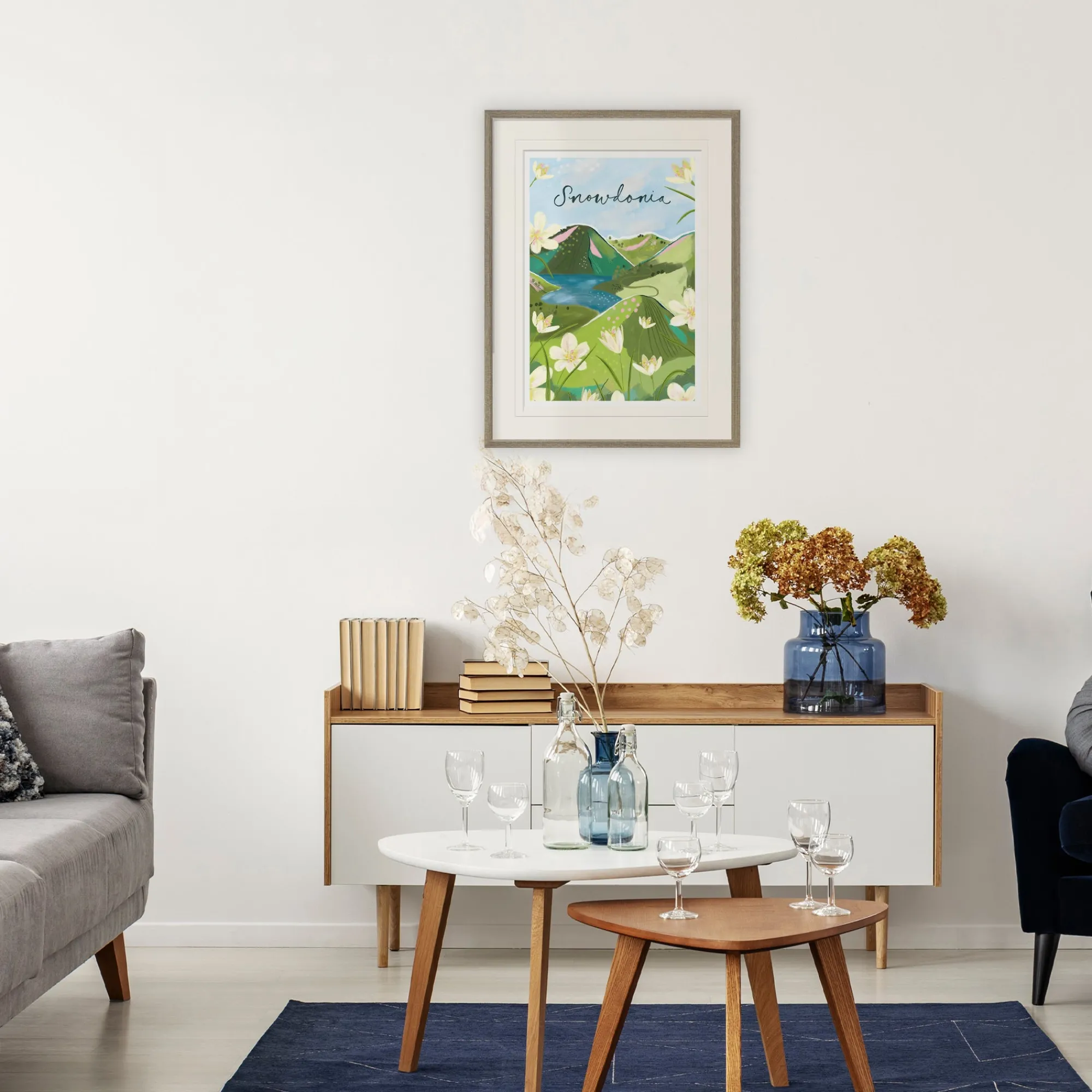 Travel|Floral & Flowers*Whistlefish Snowdonia Large Framed Print