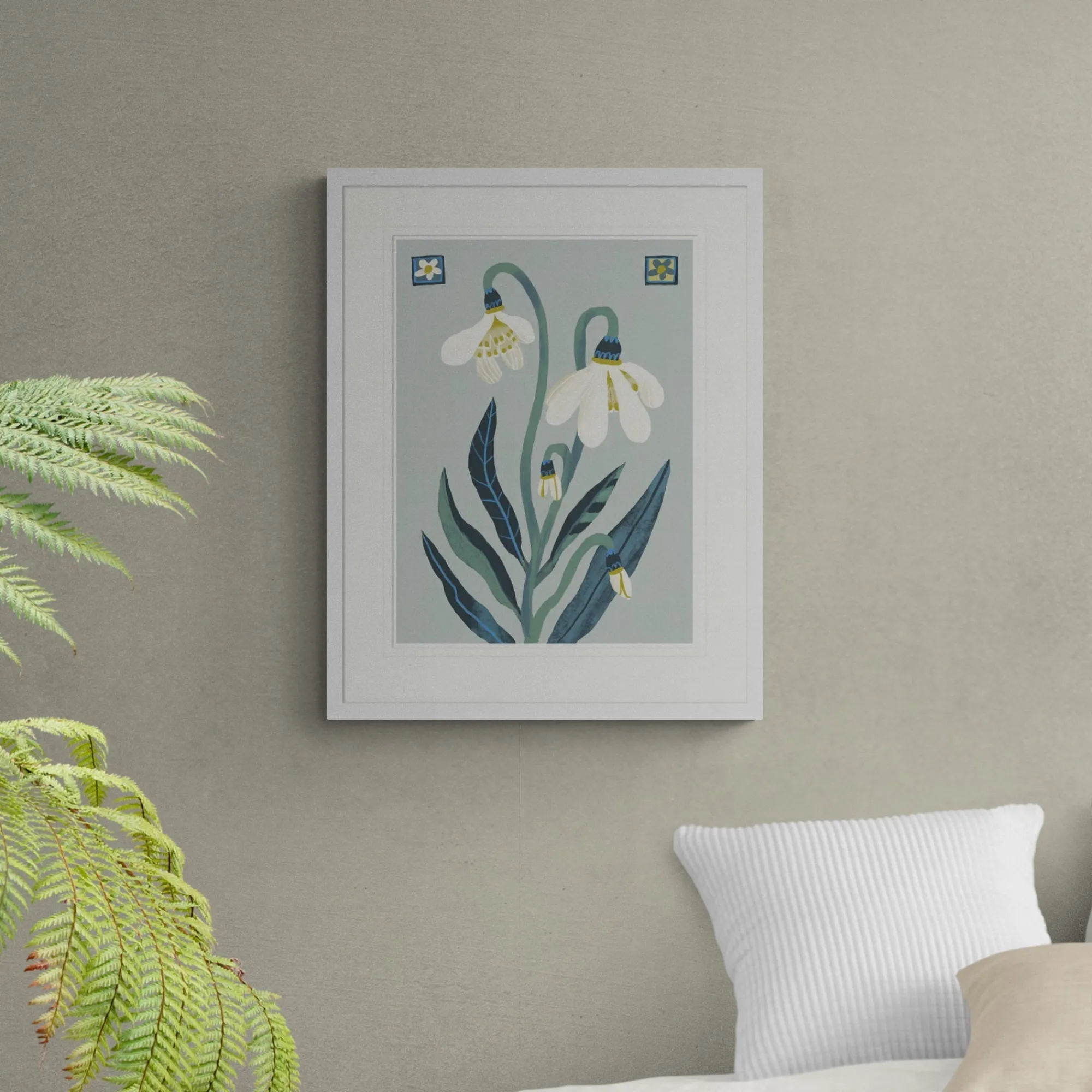 Unframed Prints*Whistlefish Snowdrops Botanical Medium Art Print