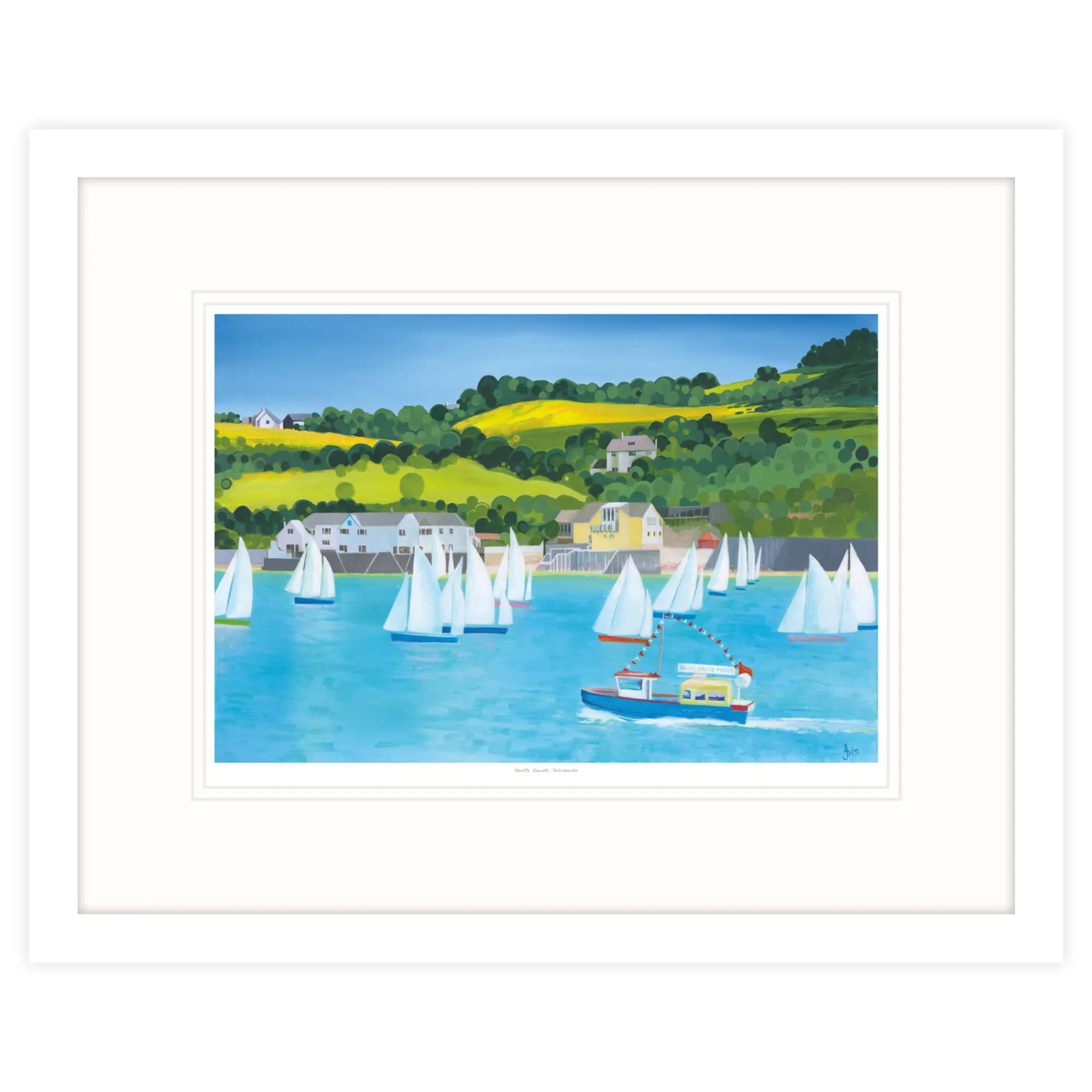 Salcombe|Devon*Whistlefish South Sands Ferry Framed Print