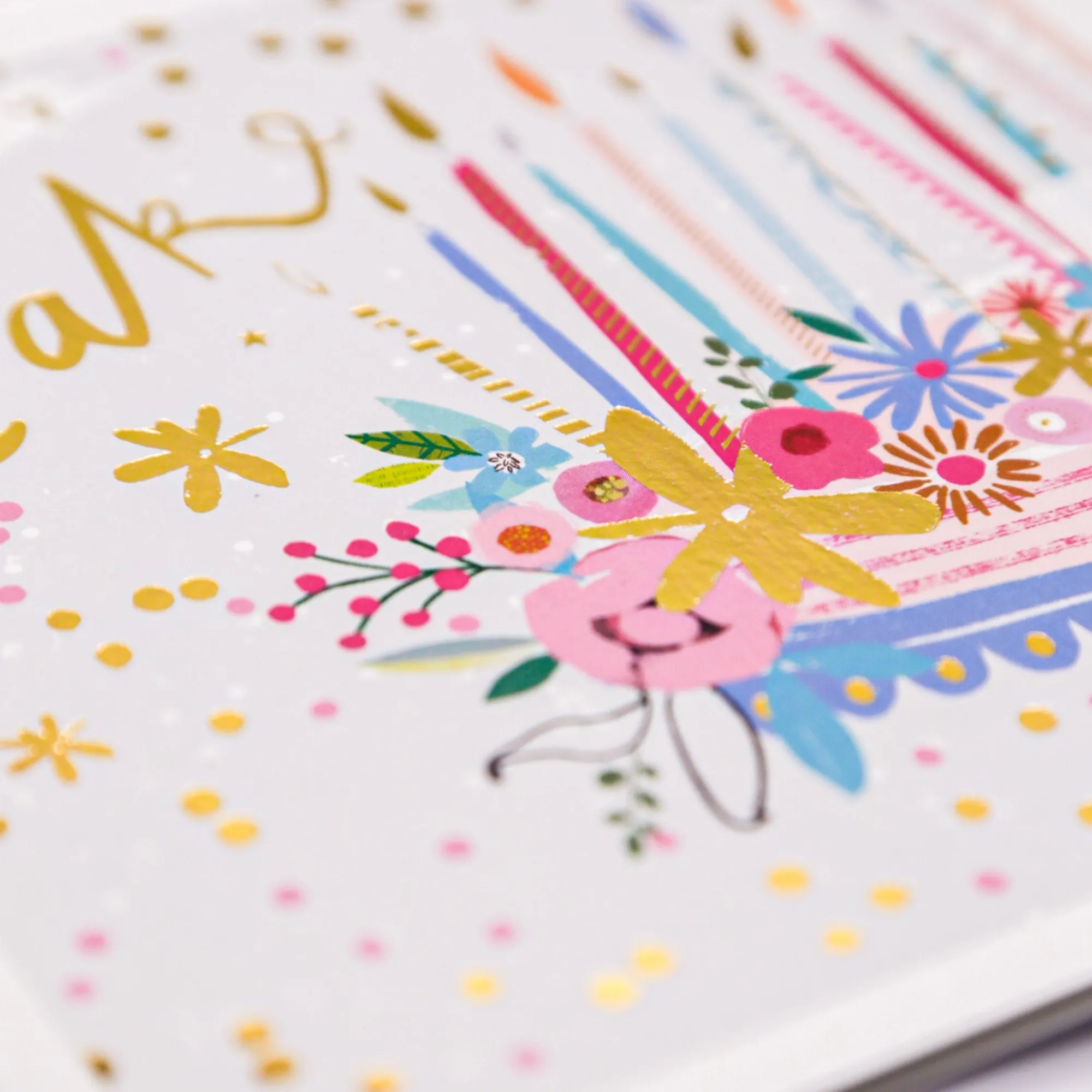 Birthday|For Her*Whistlefish Spotty Floral Cake Birthday Card