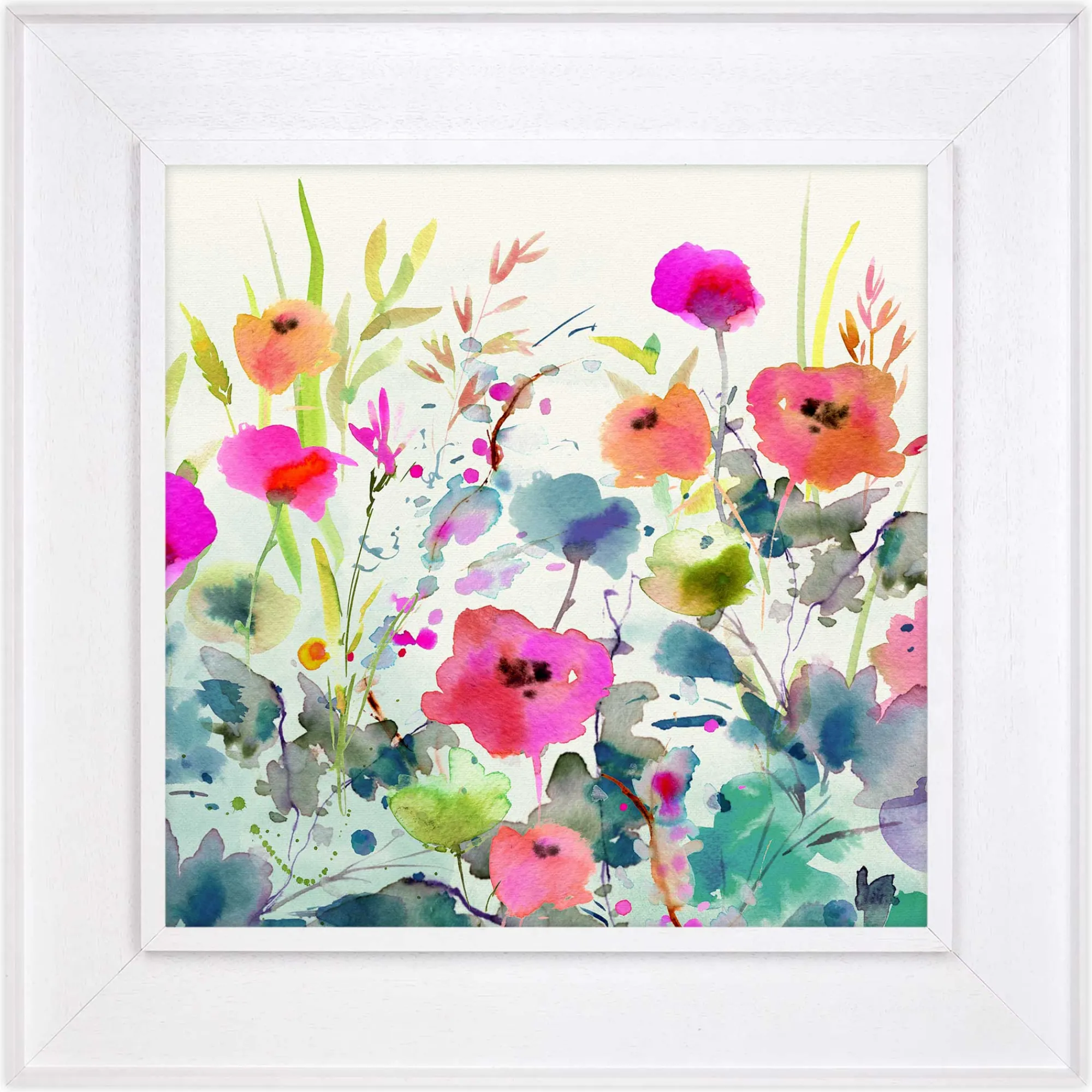 Floral & Flowers|Framed Canvas*Whistlefish Spring Flowers Tray Framed Canvas