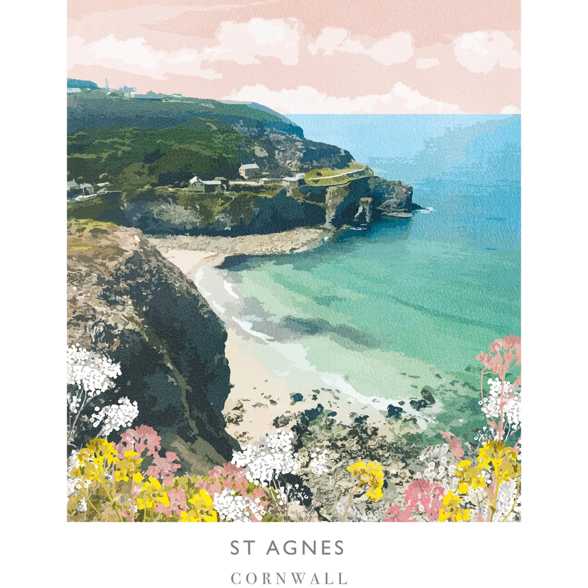 Unframed Prints*Whistlefish St Agnes Art Print