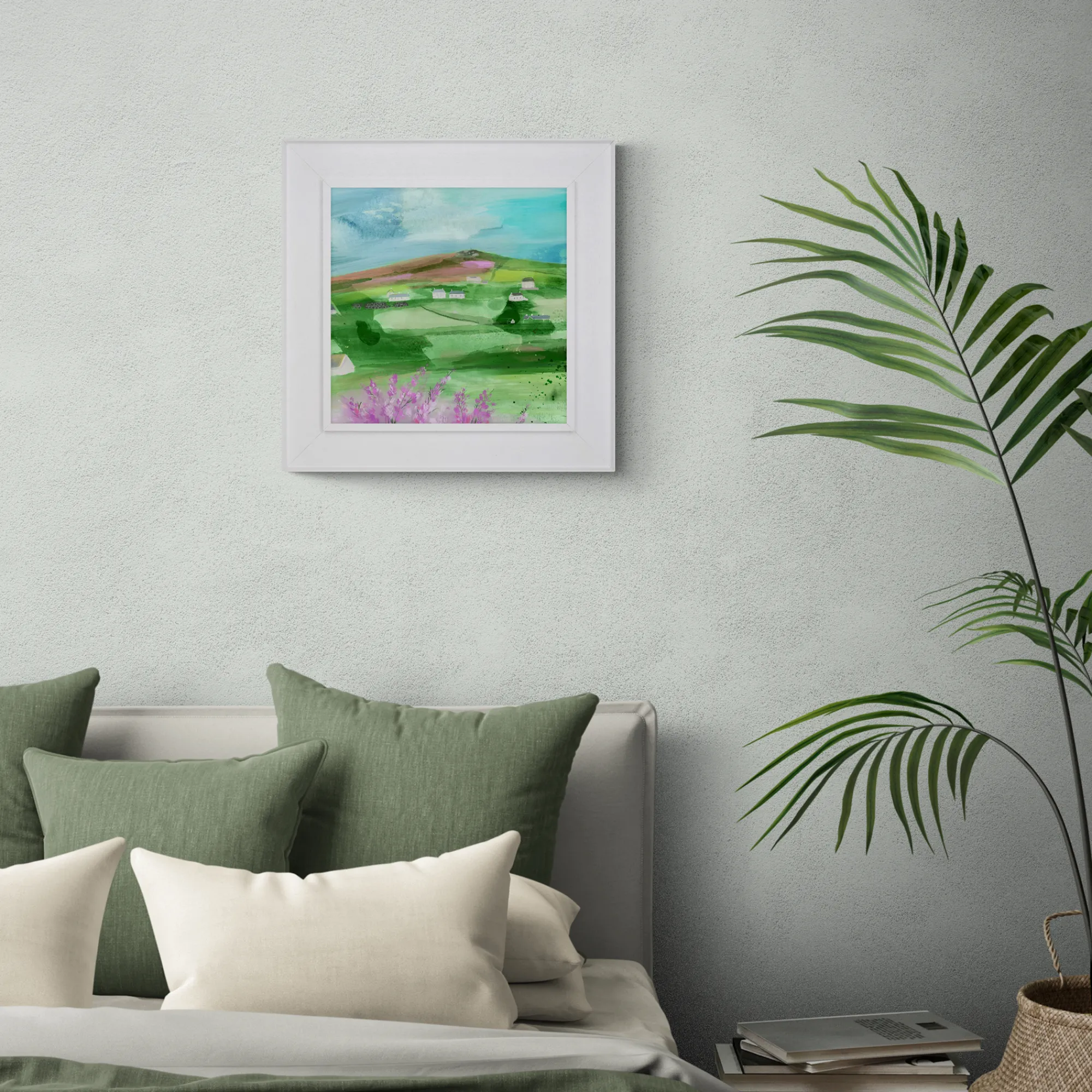 Cornwall|Floral & Flowers*Whistlefish St Agnes Beacon Tray Framed Canvas