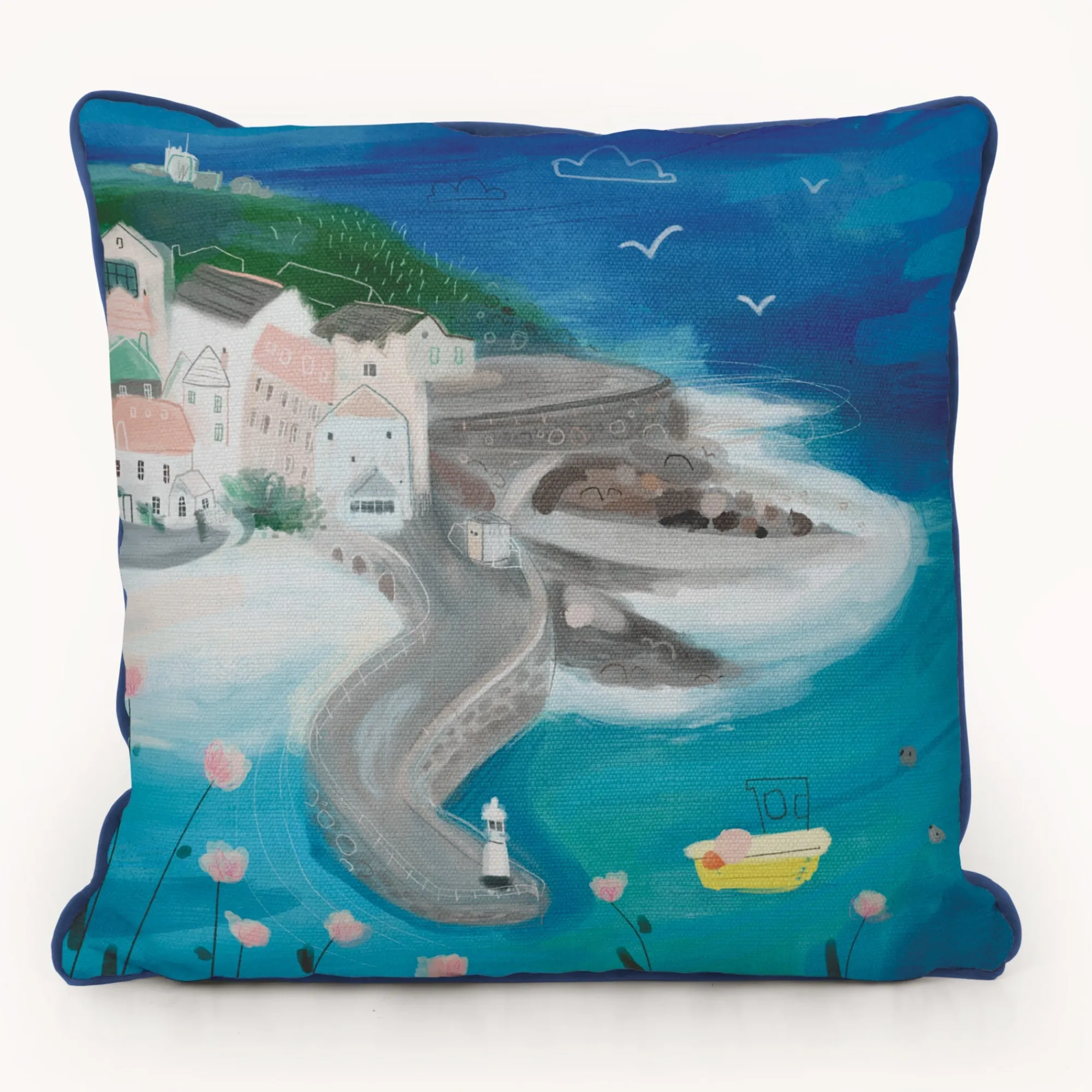 Under £20|For Her*Whistlefish St Ives Boats Cushion