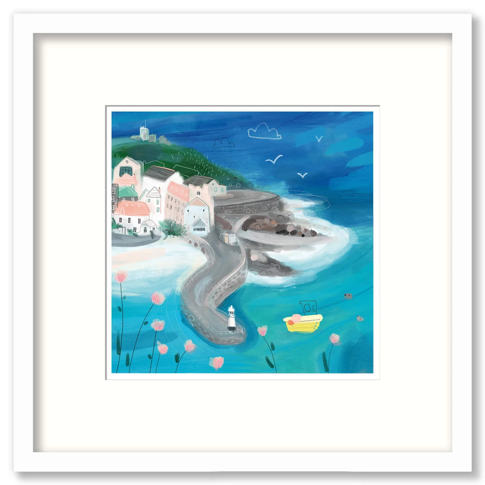 St Ives|Cornwall*Whistlefish St Ives Boats Mini Square Framed Print