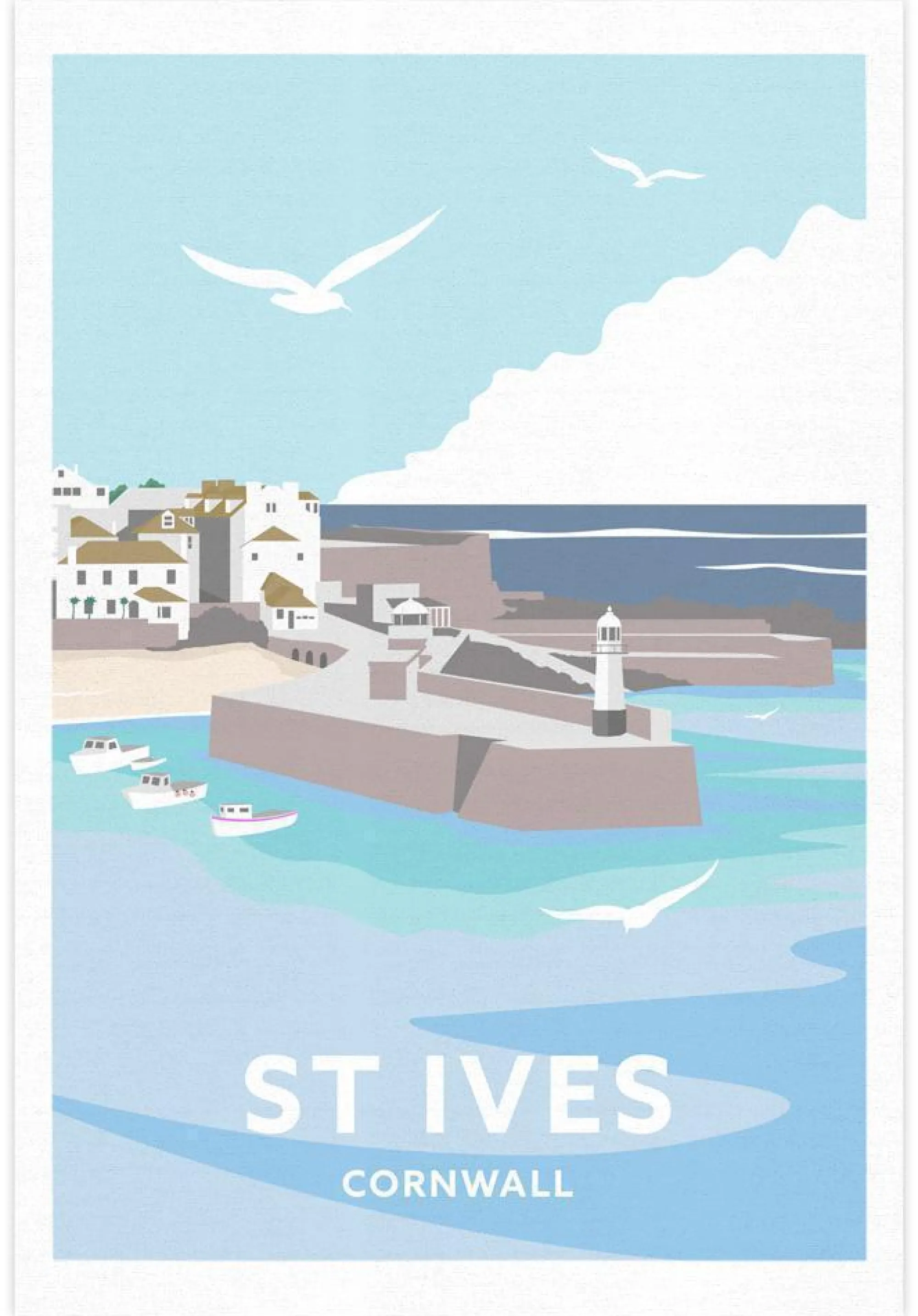 Under £20|Under £10*Whistlefish St Ives Cornwall Tea Towel