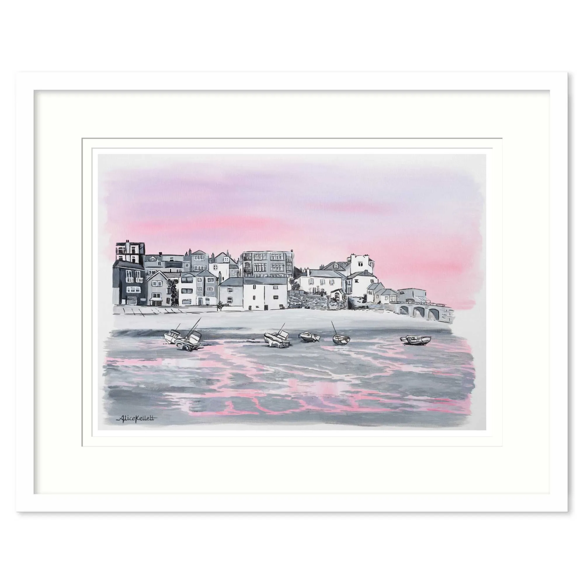 St Ives|Cornwall*Whistlefish St Ives Harbour Medium Framed Print