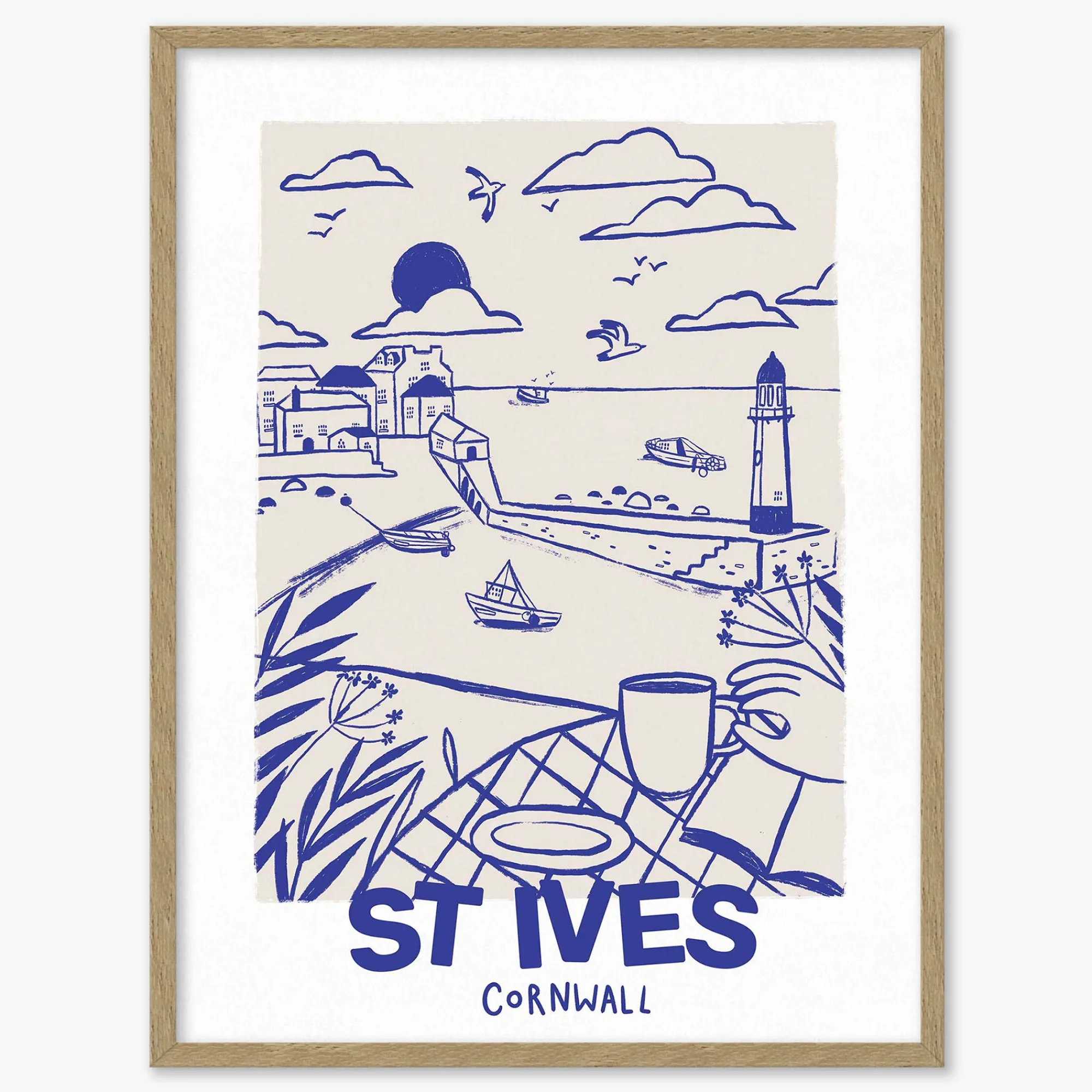 St Ives|Cornwall*Whistlefish St Ives Large Framed Print
