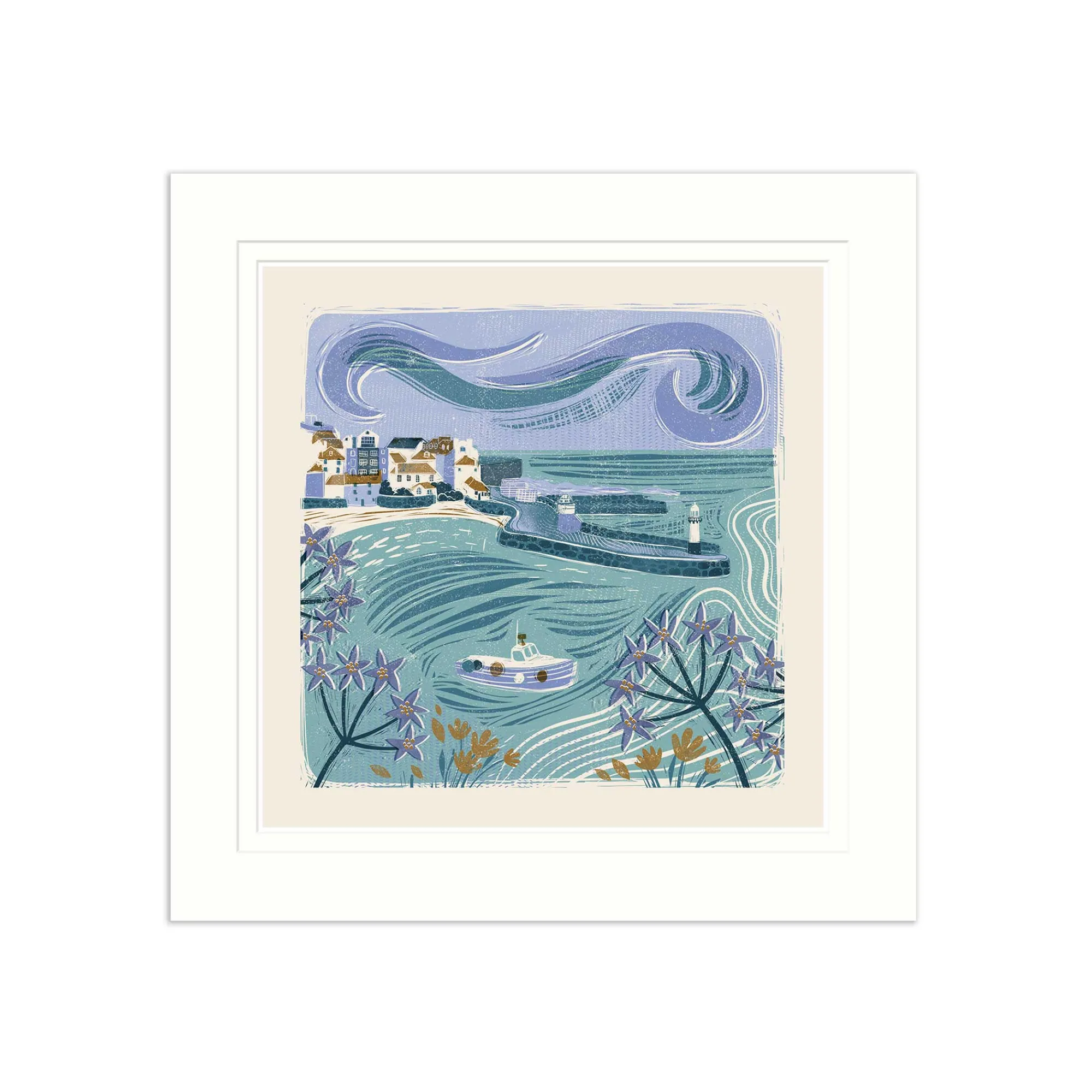St Ives|Travel*Whistlefish St Ives Summer Mounted Print