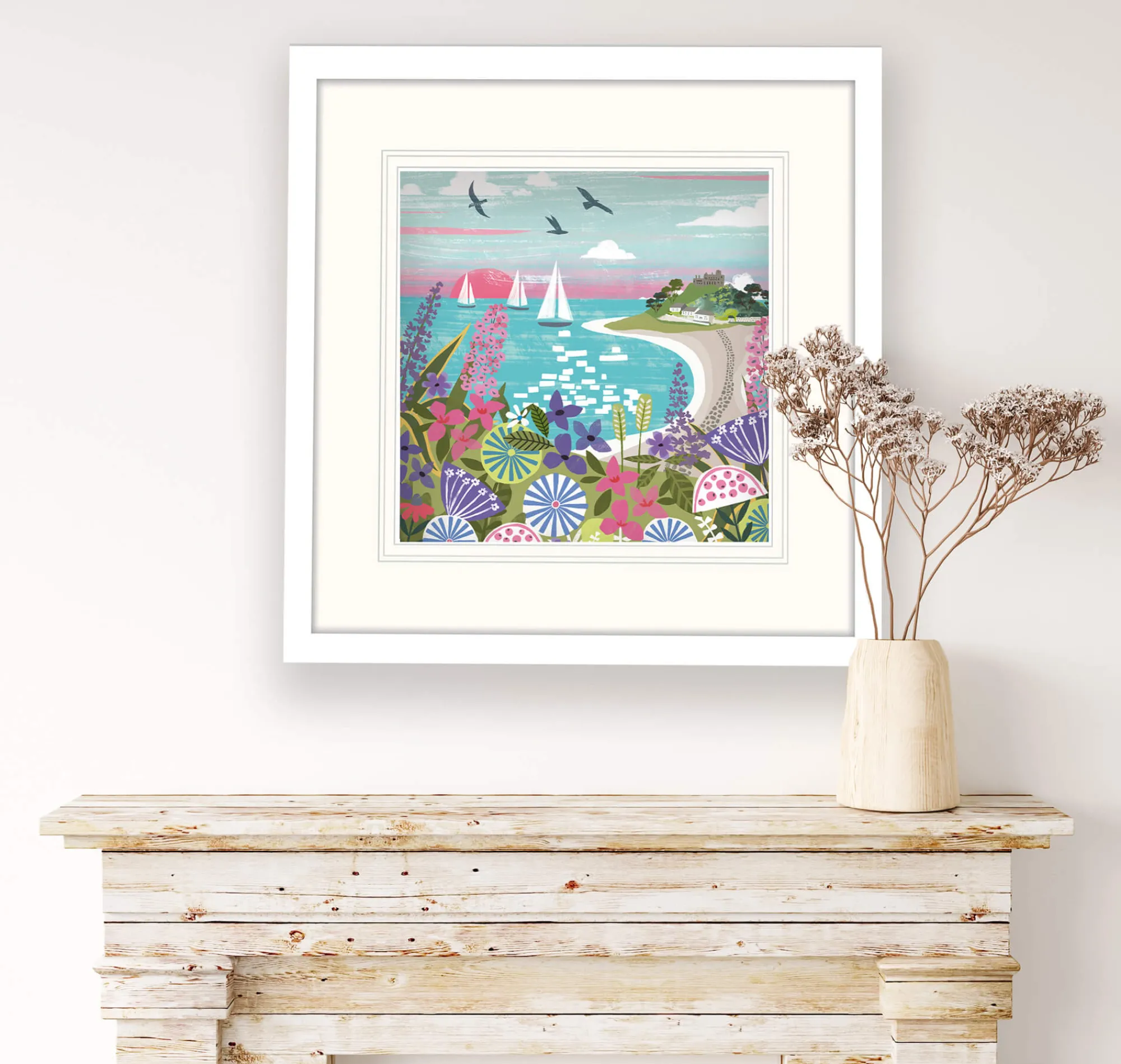 Cornwall|Coastal Scenes*Whistlefish St Michaels Mount Framed Print
