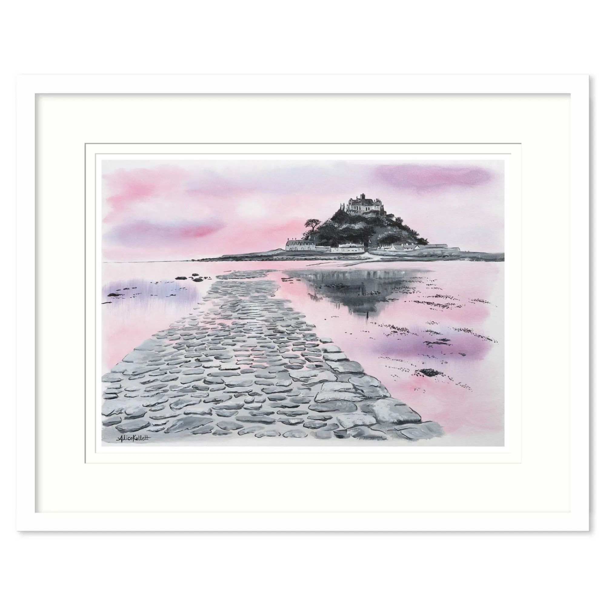 Cornwall|Coastal Scenes*Whistlefish St Michaels Mount Med Framed Print