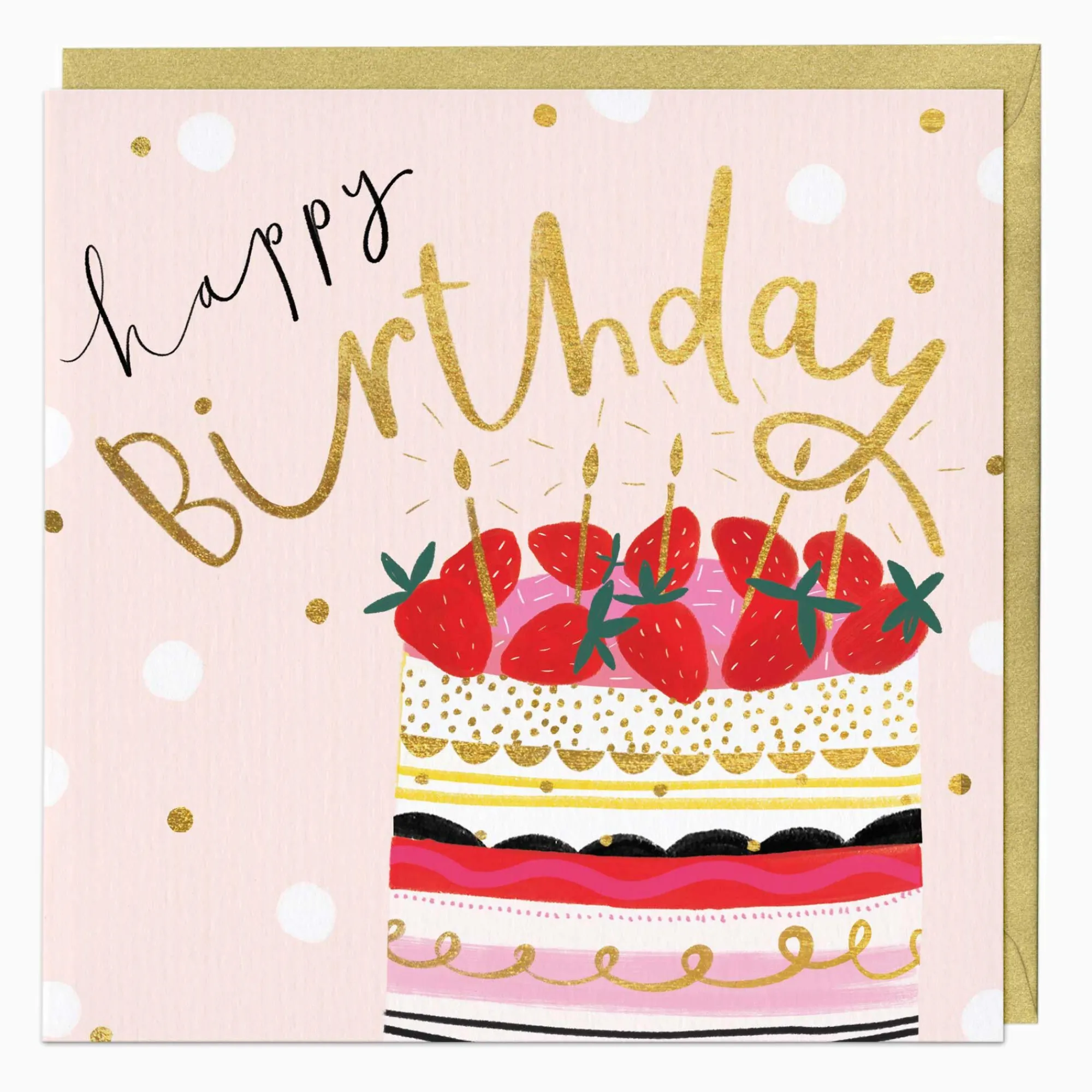Birthday|For Her*Whistlefish Strawberry Cake Birthday Card