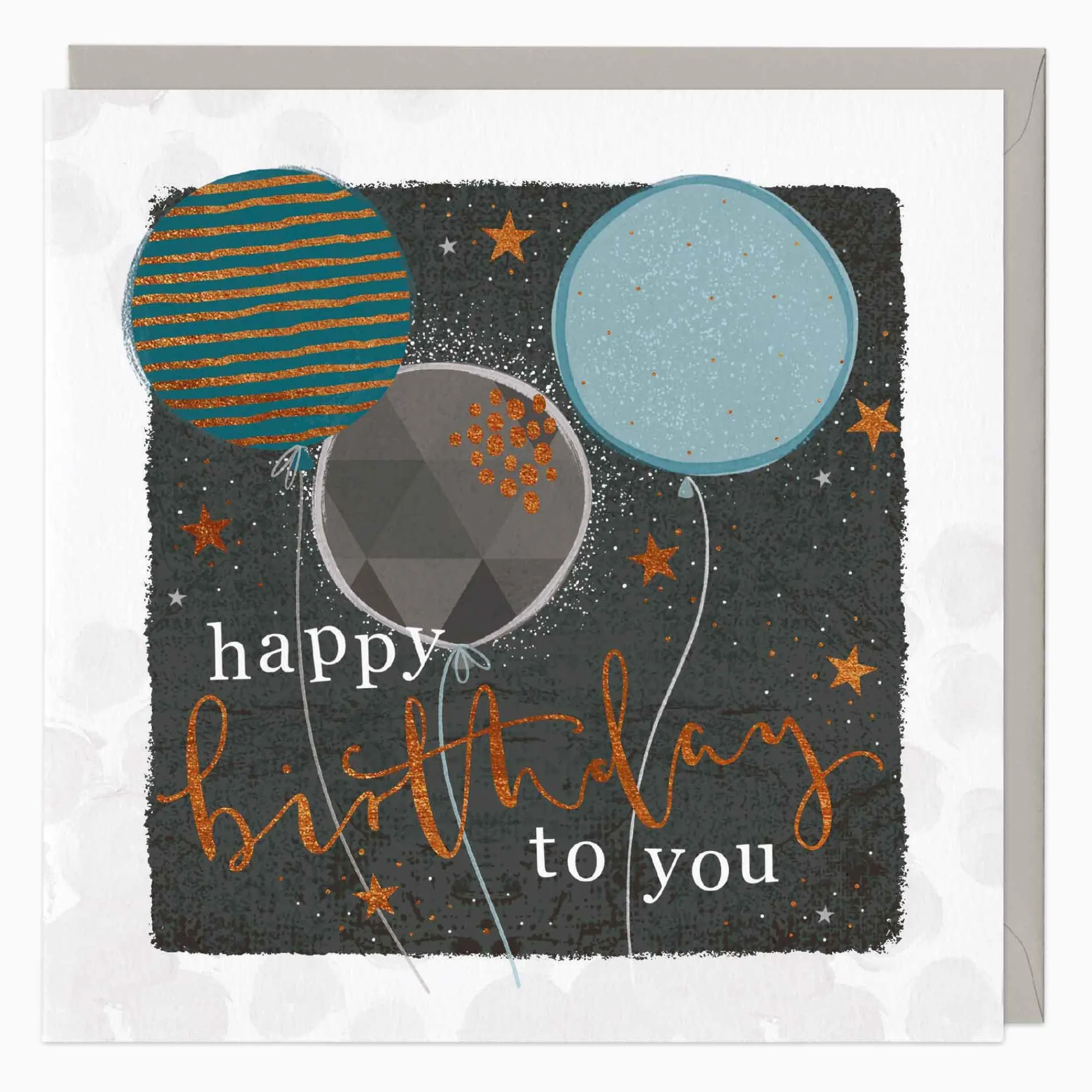 Birthday|For Him*Whistlefish Striped And Spotted Balloons Birthday Card