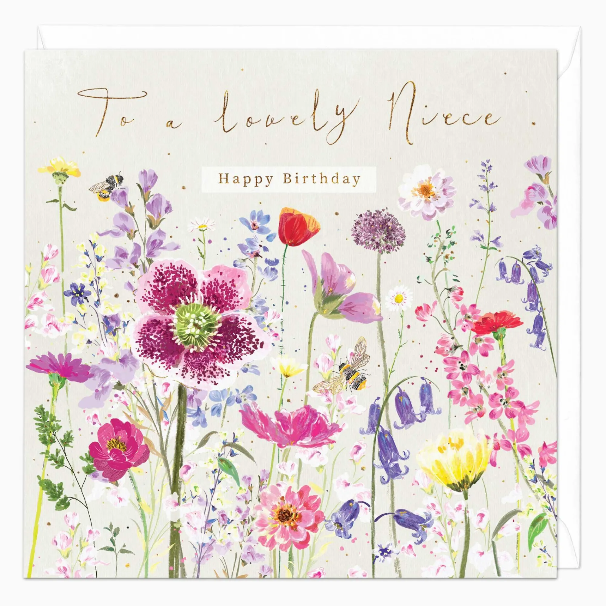 Birthday|For Relatives*Whistlefish Summer Garden Niece Birthday Card